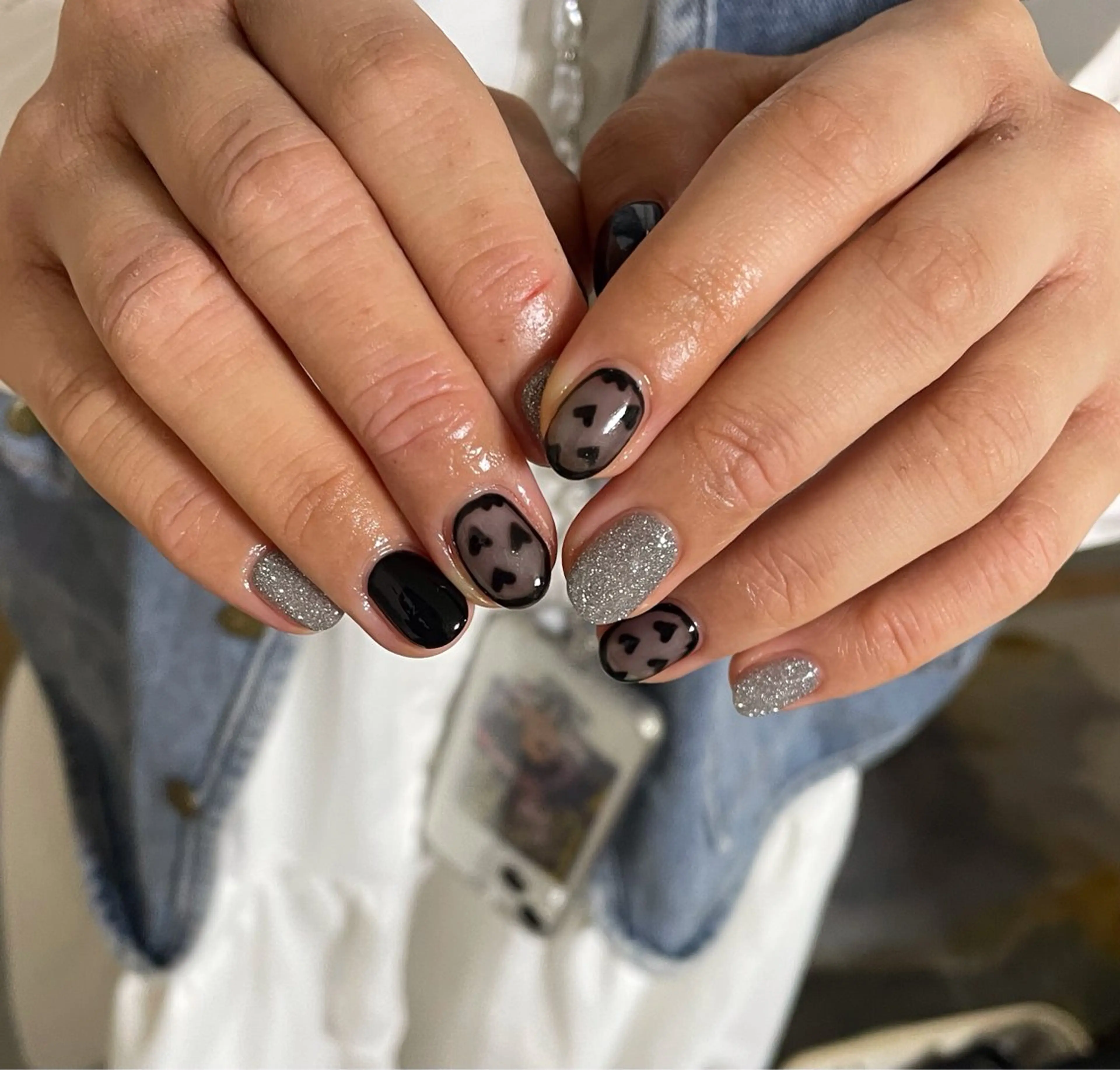 ネイル オーロラネイル フットネイル フレンチネイル ジェルネイル 韓国ネイル ハンドネイル kiki nail 二子玉川のネイルデザイン