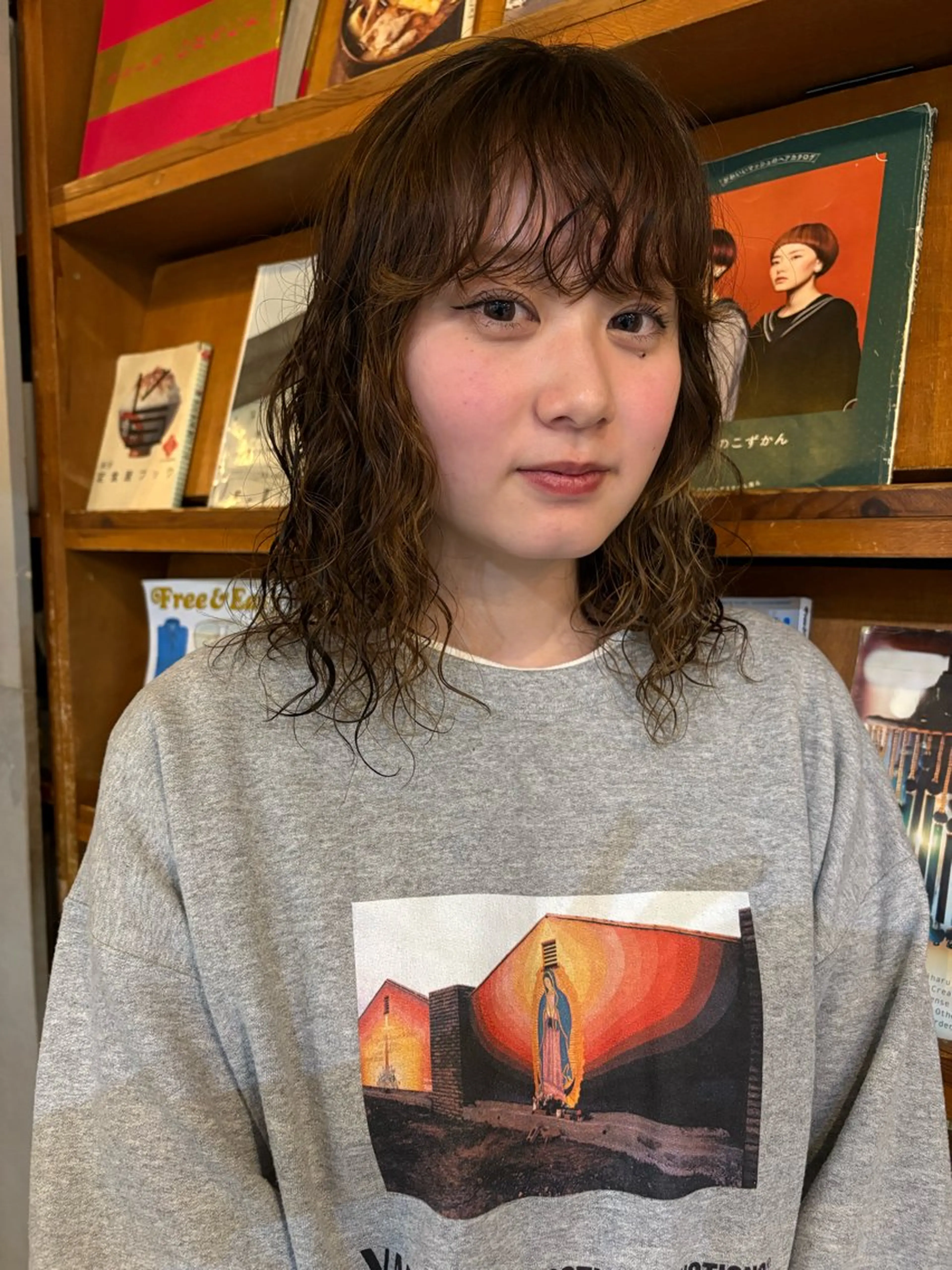 ミディアム パーマ 無料カット/ 癖毛風パーマ/凜のヘアスタイル