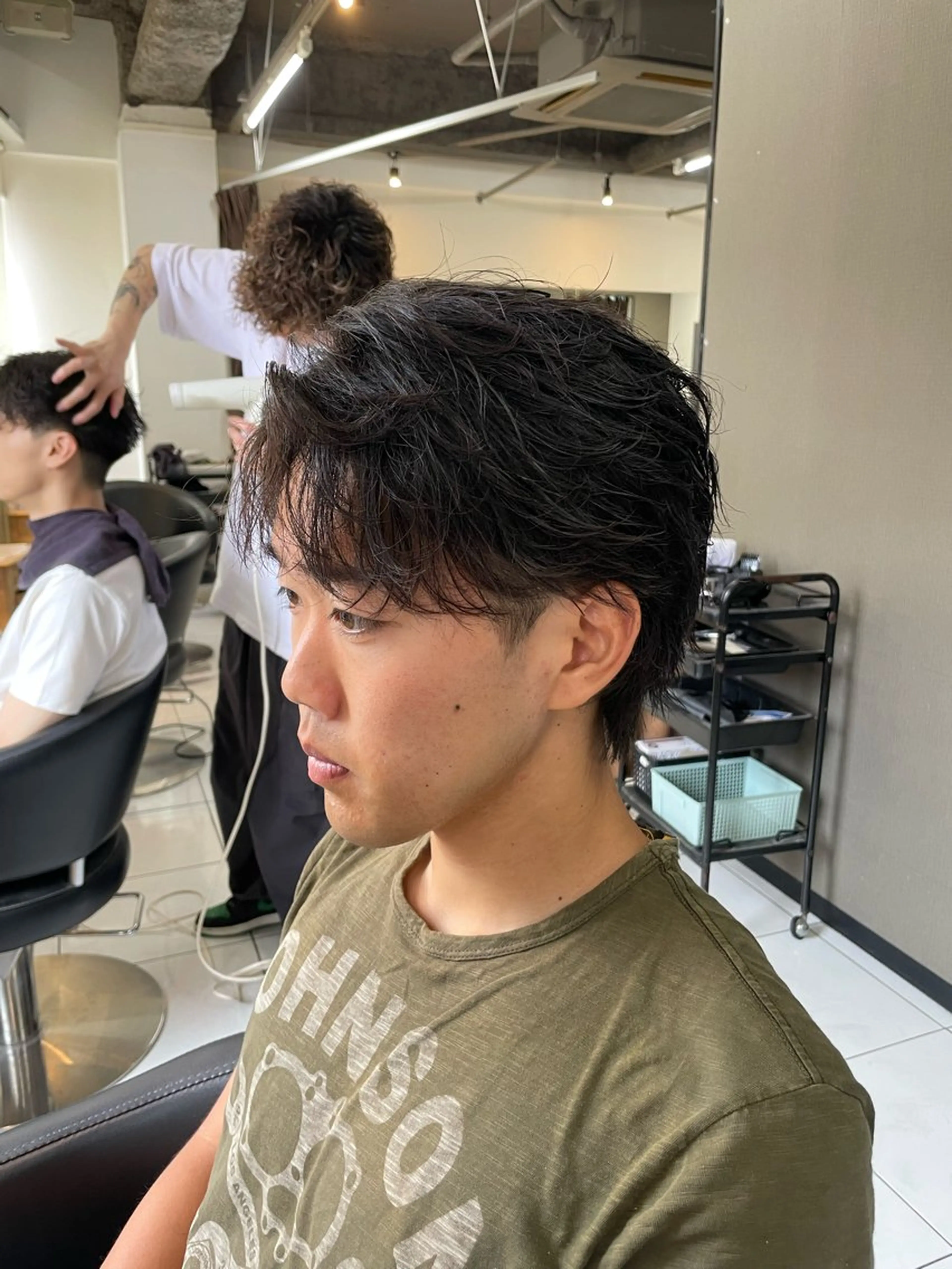 ショート カラー パーマ メンズ フェザーパーマ メンズパーマ ツーブロック メンズウルフカット ショートヘア カット パーマ 🔥お値段以上🔥 メンズ特化たかひろのヘアスタイル