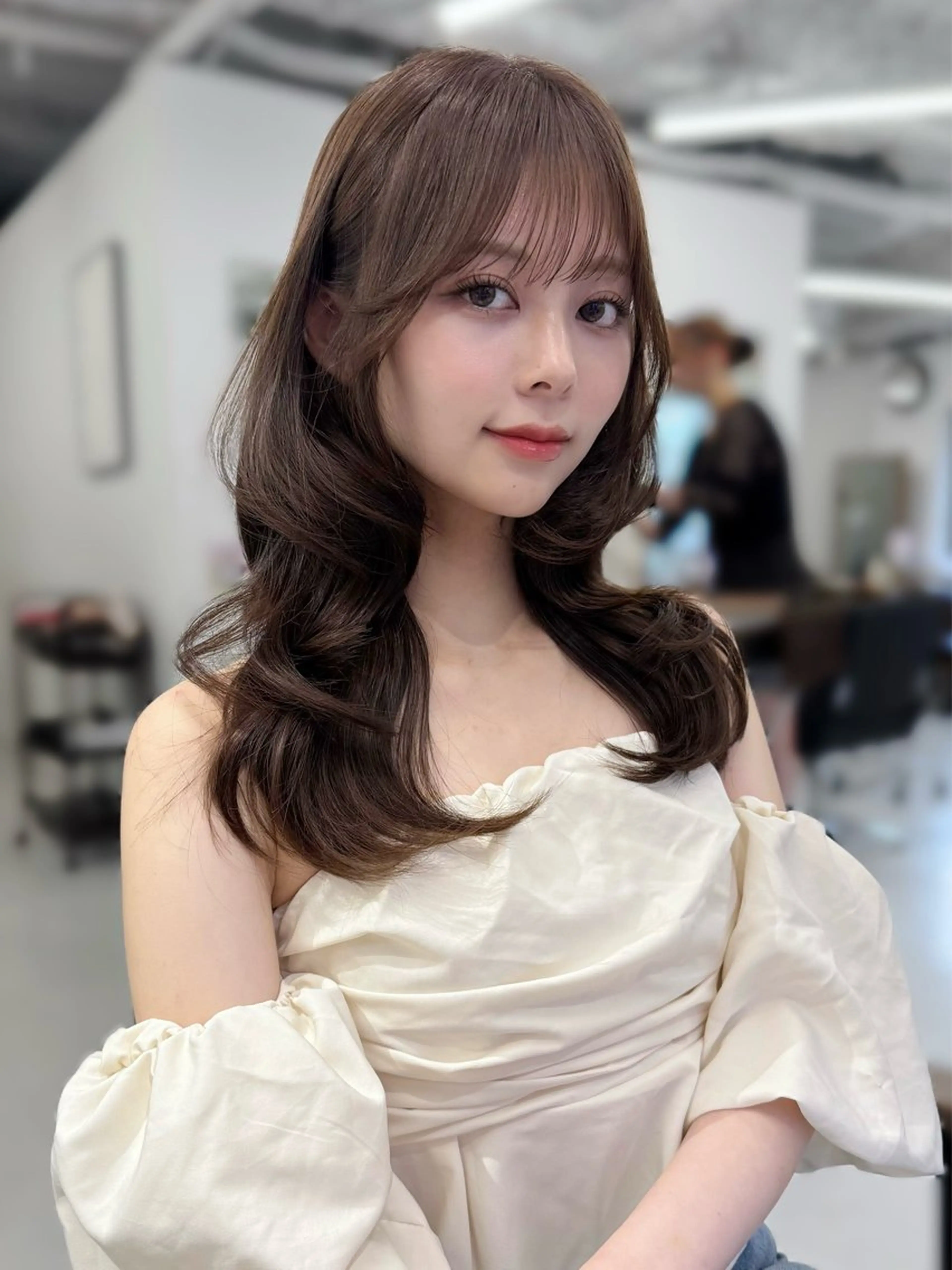 【🎀韓国ヘア×艶髪🎀】韓国ヘア➕カラー➕髪質改善トリートメントの写真