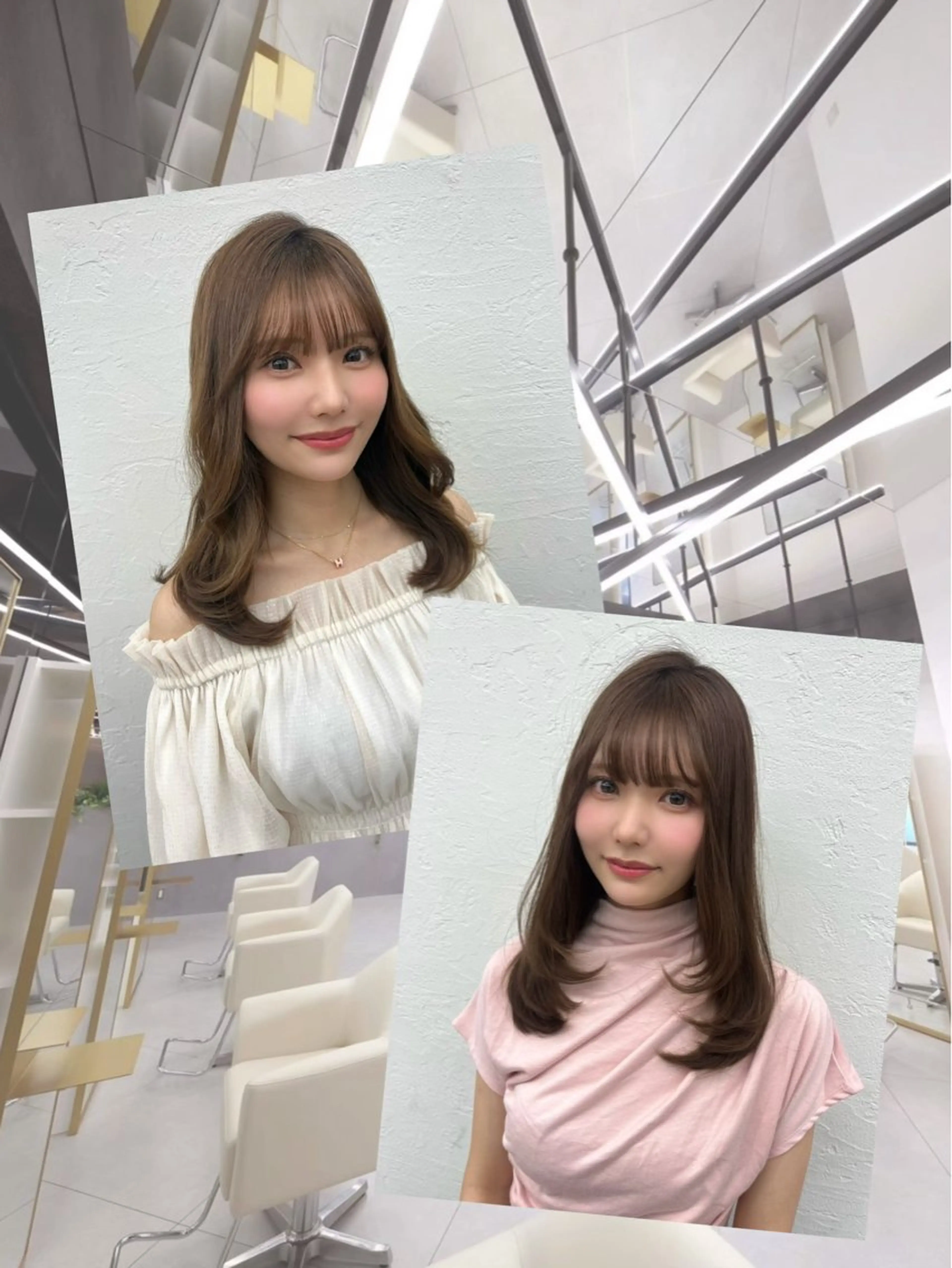 ミディアム カット ヘアカラー ORO所属・梶 久菜乃のヘアスタイル