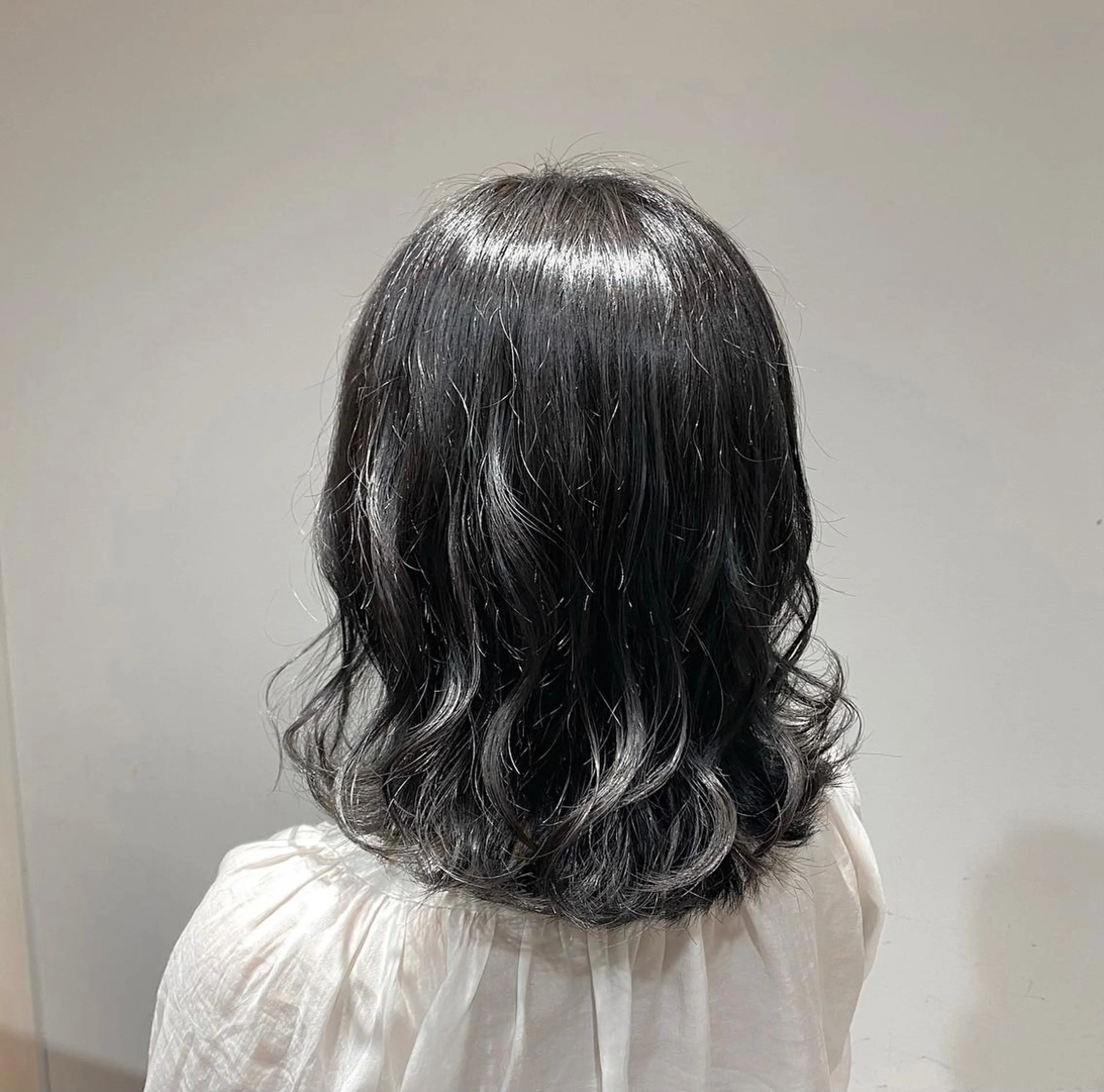 ミディアム カット パーマ たなか もえなのヘアスタイル