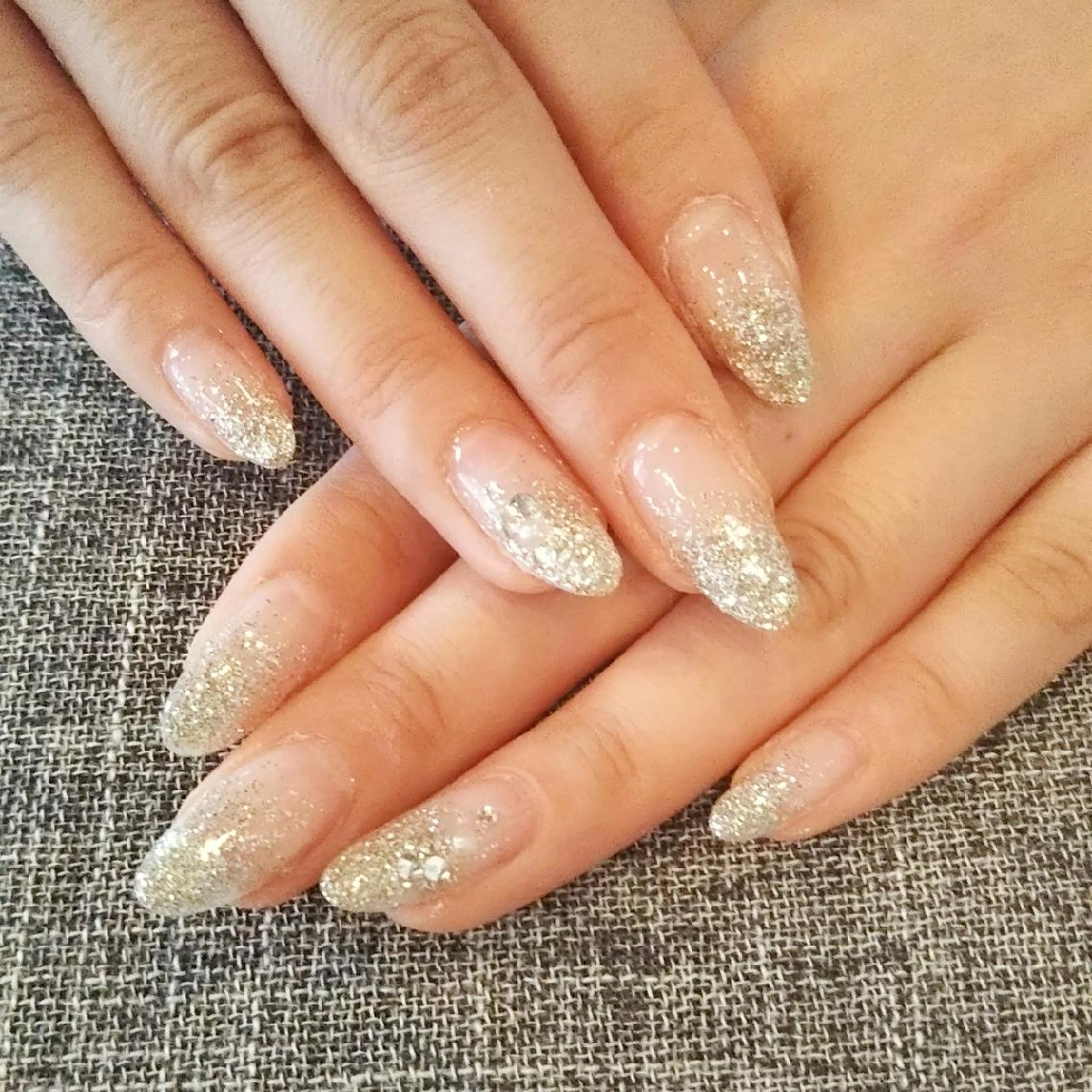 ネイル キラキラネイル ラメ(グリッター) シルバー private salon mieのネイルデザイン