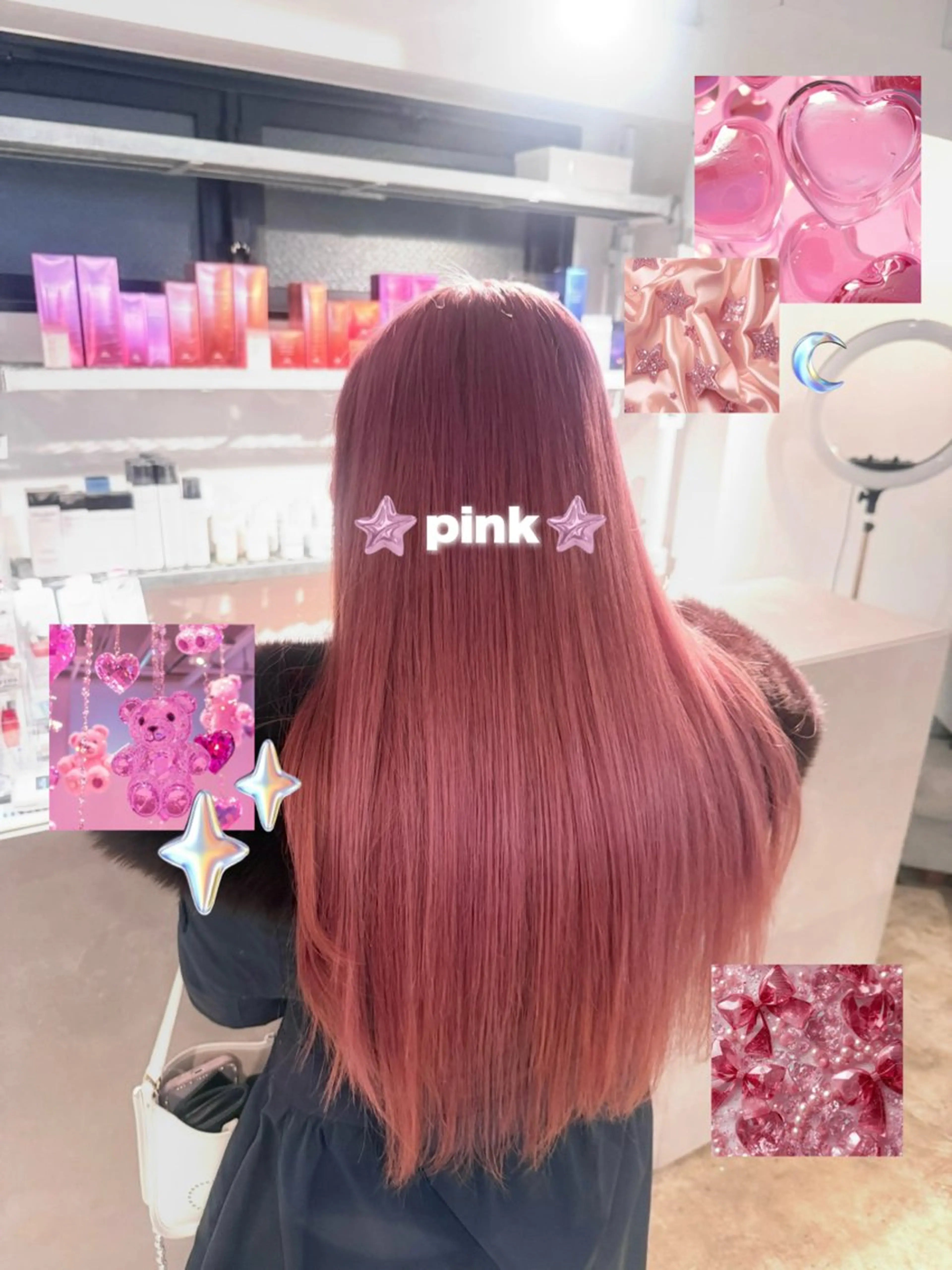 ロング カラー ベージュカラー ブリーチ ケアブリーチ ハイトーンカラー ピンクカラー ヘアカラー トリートメント ブリーチモデル/ 透明感カラー /みきのヘアスタイル