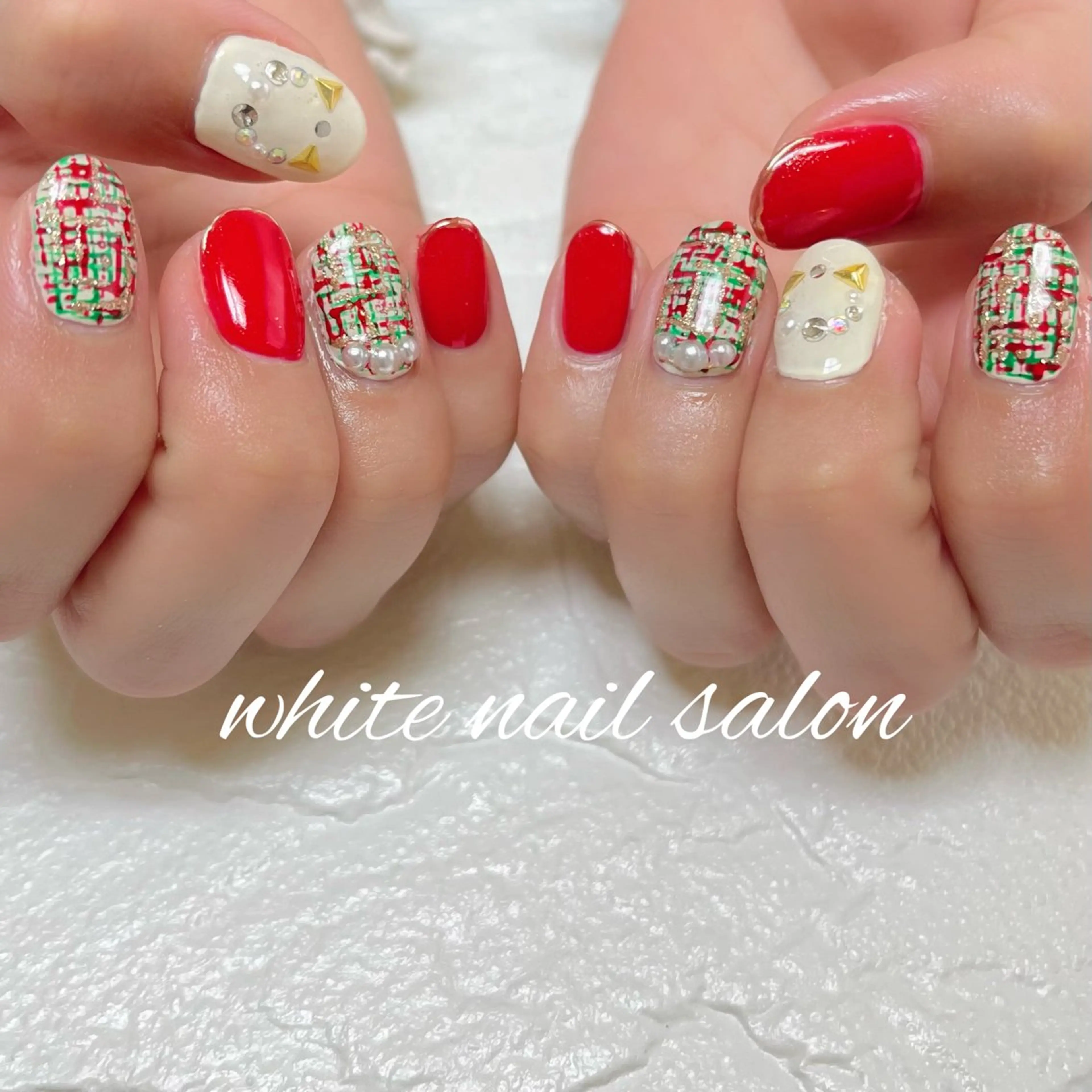 ネイル ラメ(グリッター) ハンドネイル white nail salonのネイルデザイン