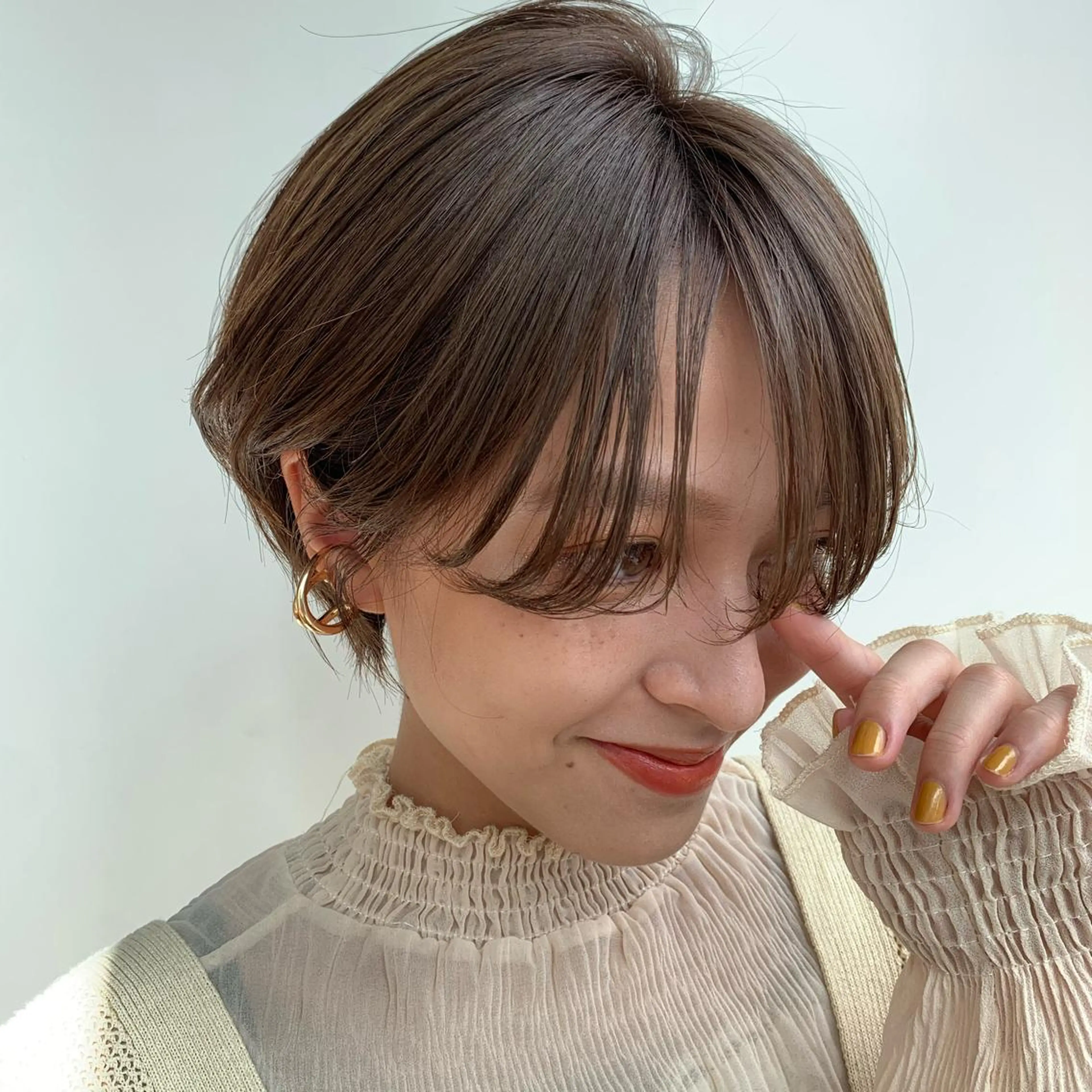 ショート ショートボブ ボブ ショートヘア 顔周りカット/アレン ジ/カラー小野寺紗良のヘアスタイル