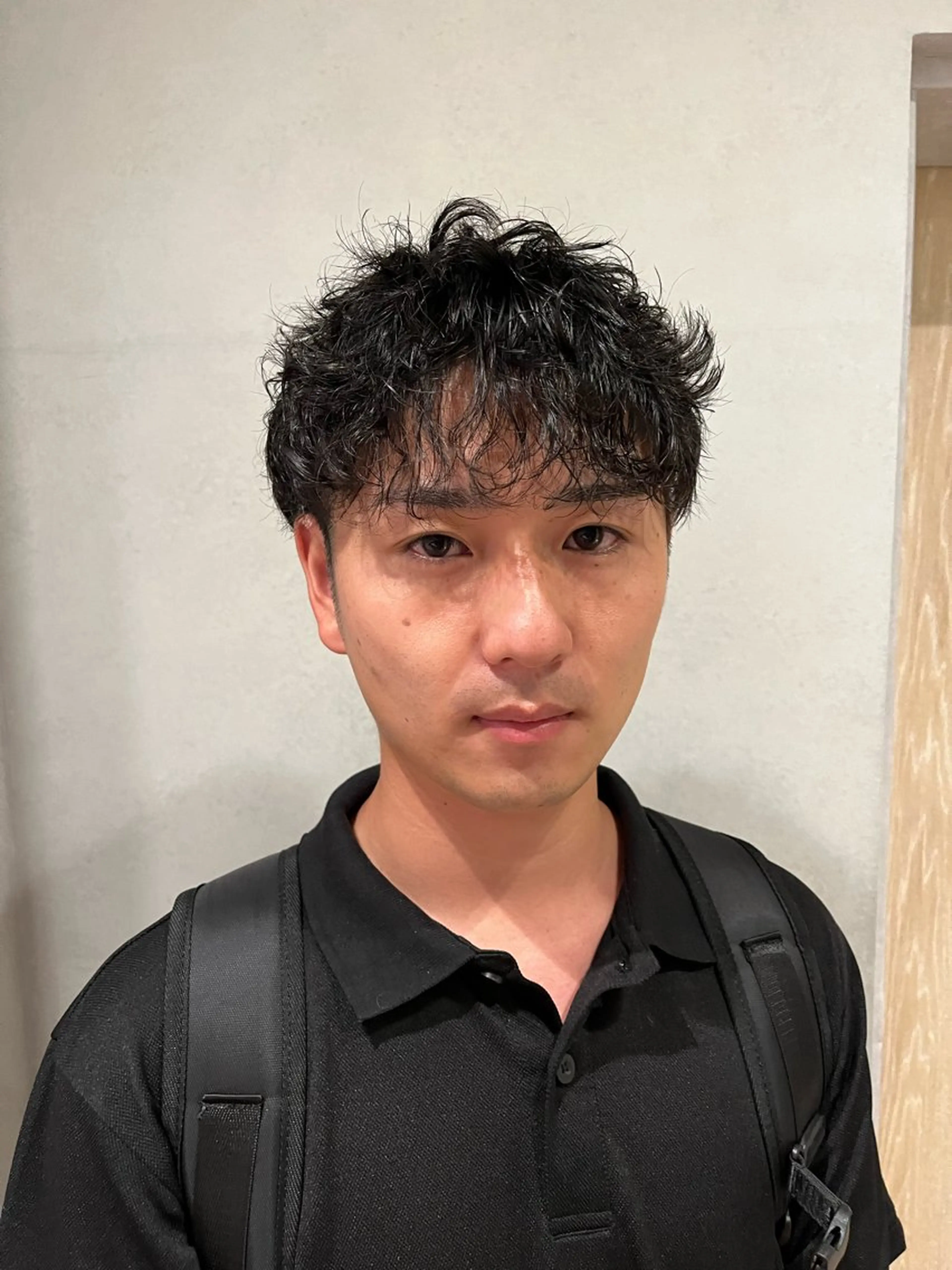 ショート パーマ メンズ メンズハイライト マッシュ メンズパーマ 波巻きパーマ ハイライト CANAAN hair salon 表参道店所属・🌿‬ナチュラルヘア /パーマ/蒼真🍃のヘアスタイル