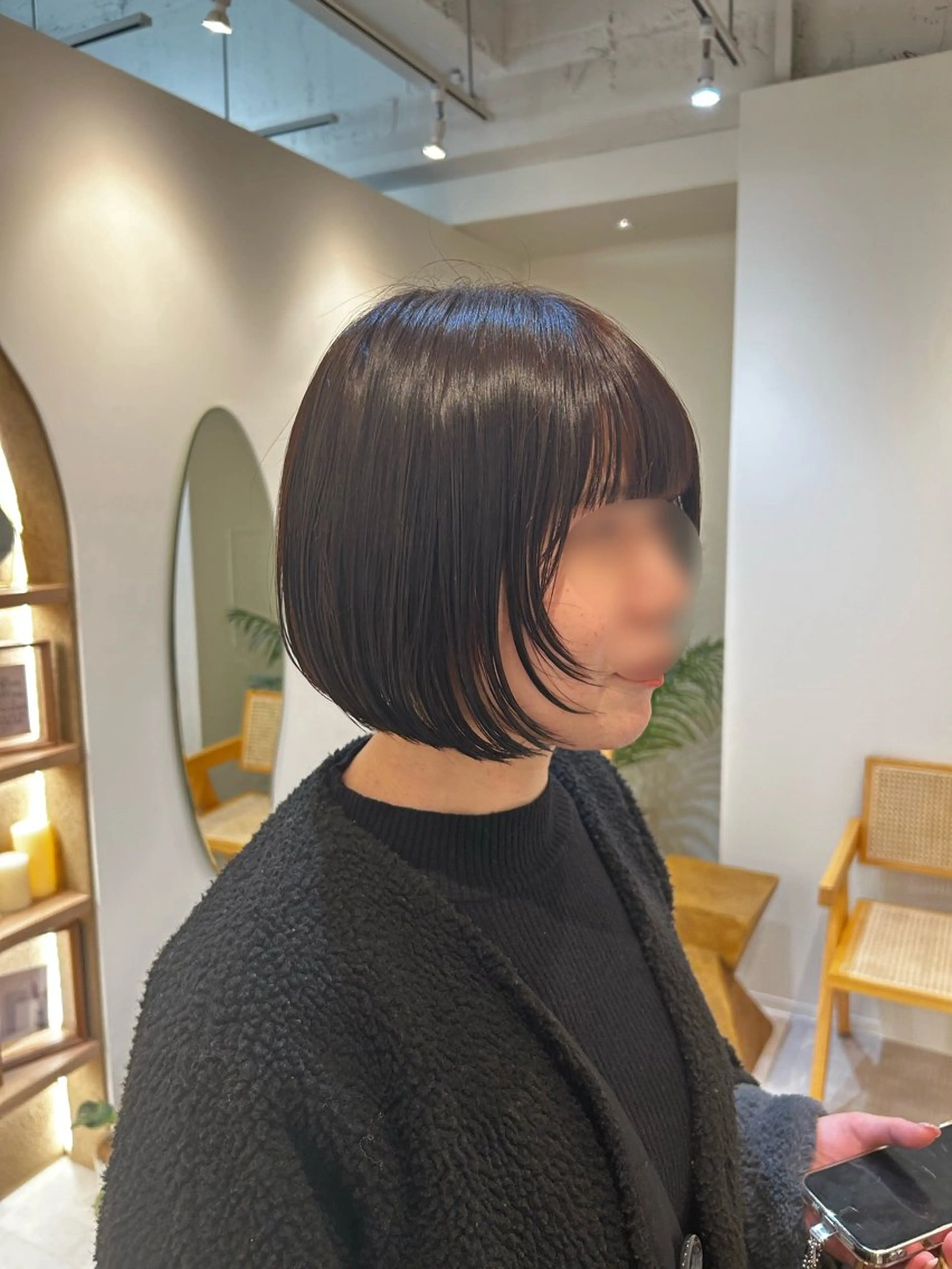 ショート ボブ 顔まわりレイヤー レイヤーカット 艶髪ストレート/ 透明感カラー/ひよりのヘアスタイル