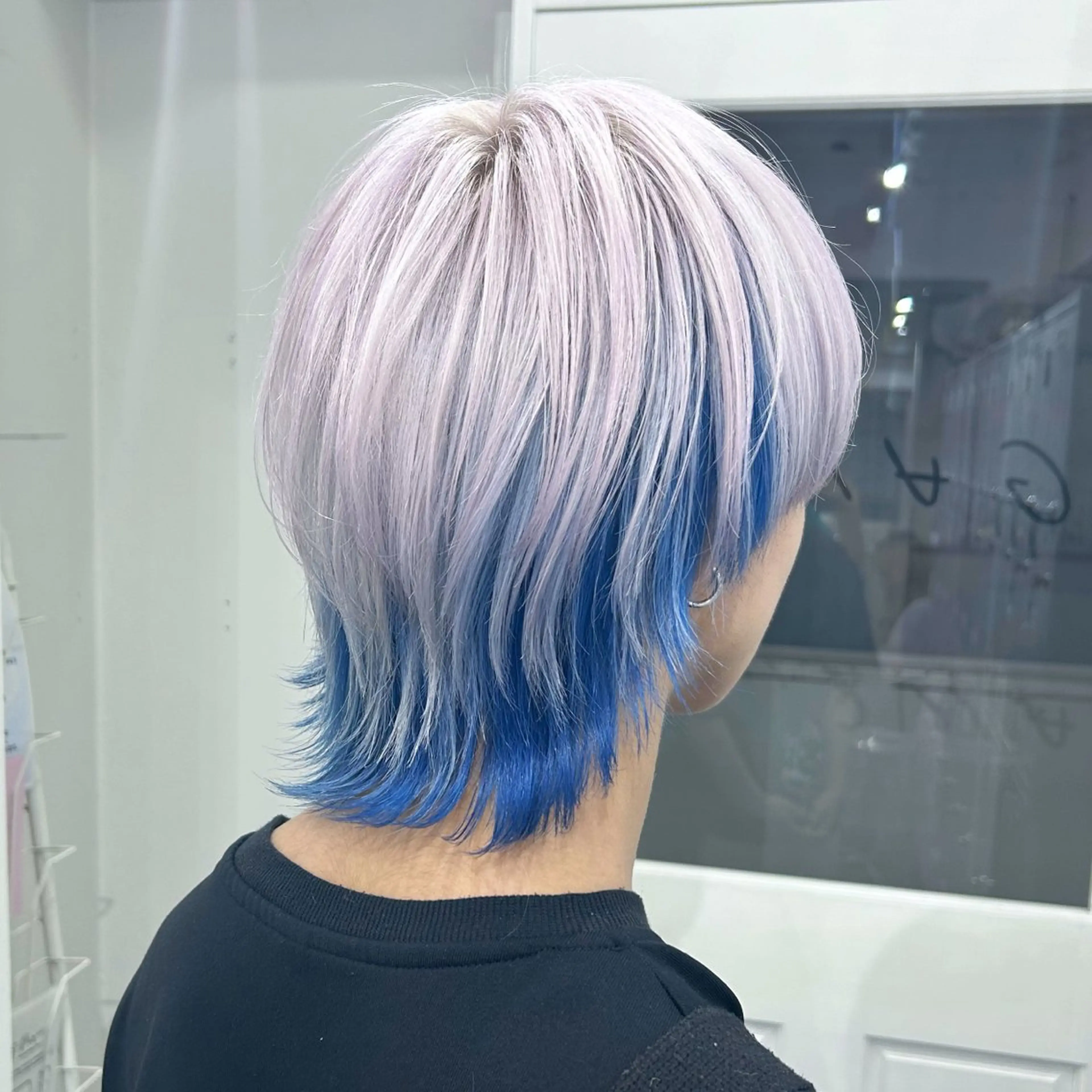 ミディアム カラー ハイトーン/ウルフ /小澤凌祐🦕のヘアスタイル