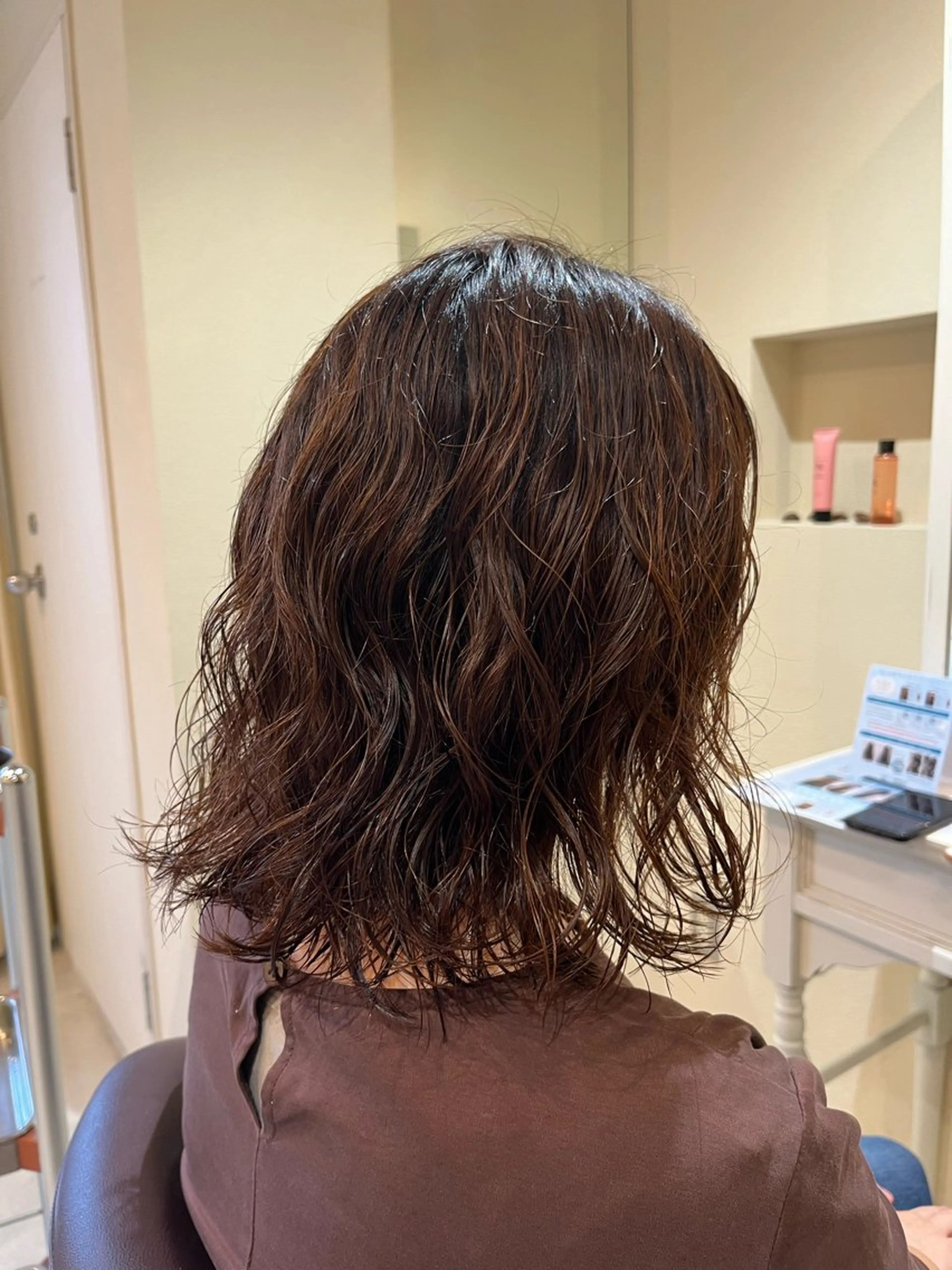 ミディアム パーマ ミディアムパーマ ボブ mulum所属・ボブパーマ/ ウルフパーマ原科🪴のヘアスタイル