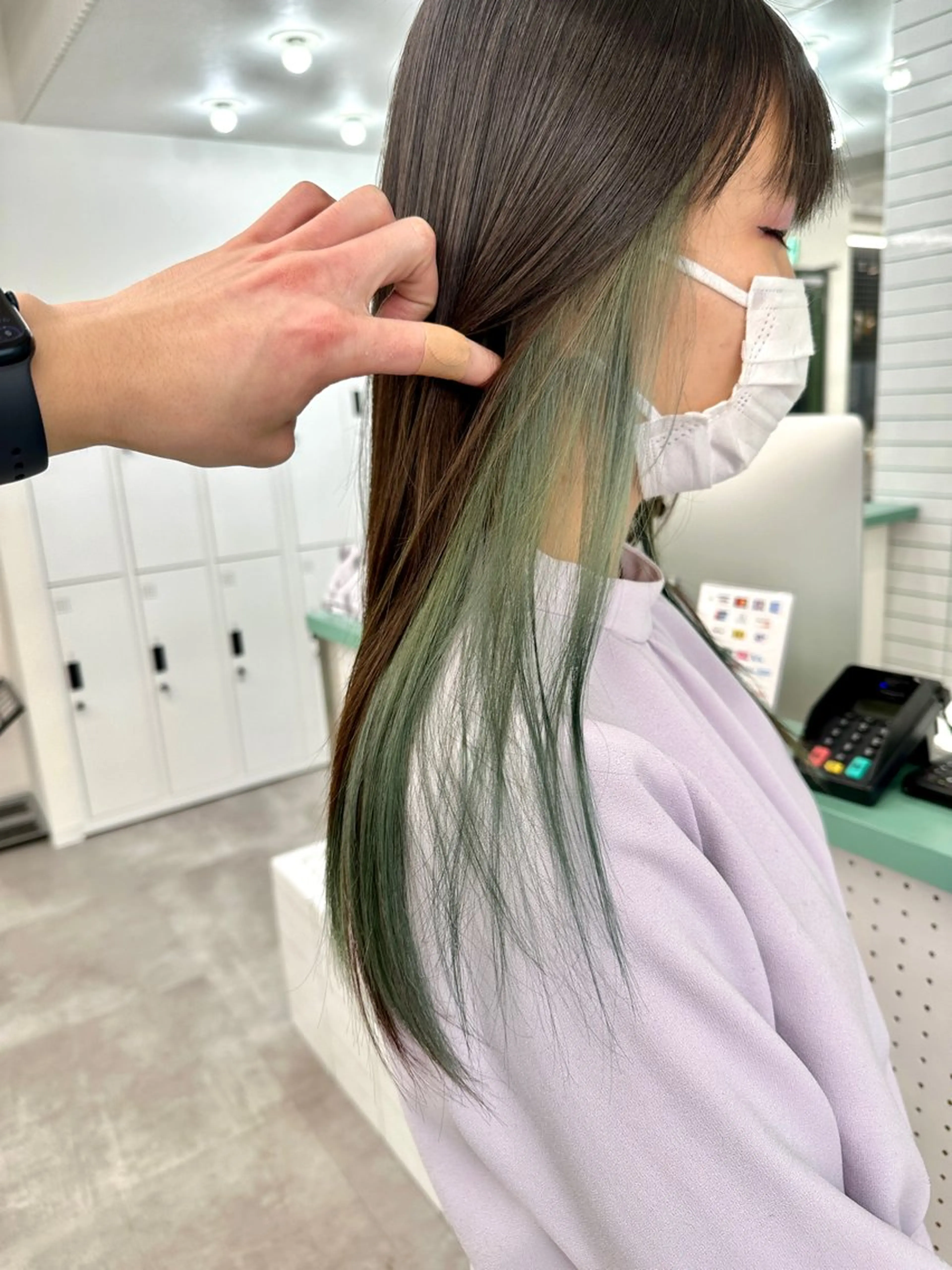 ロング カット ヘアカラー トリートメント 💚透明感カラー💚 ♻️本間♻️のヘアスタイル