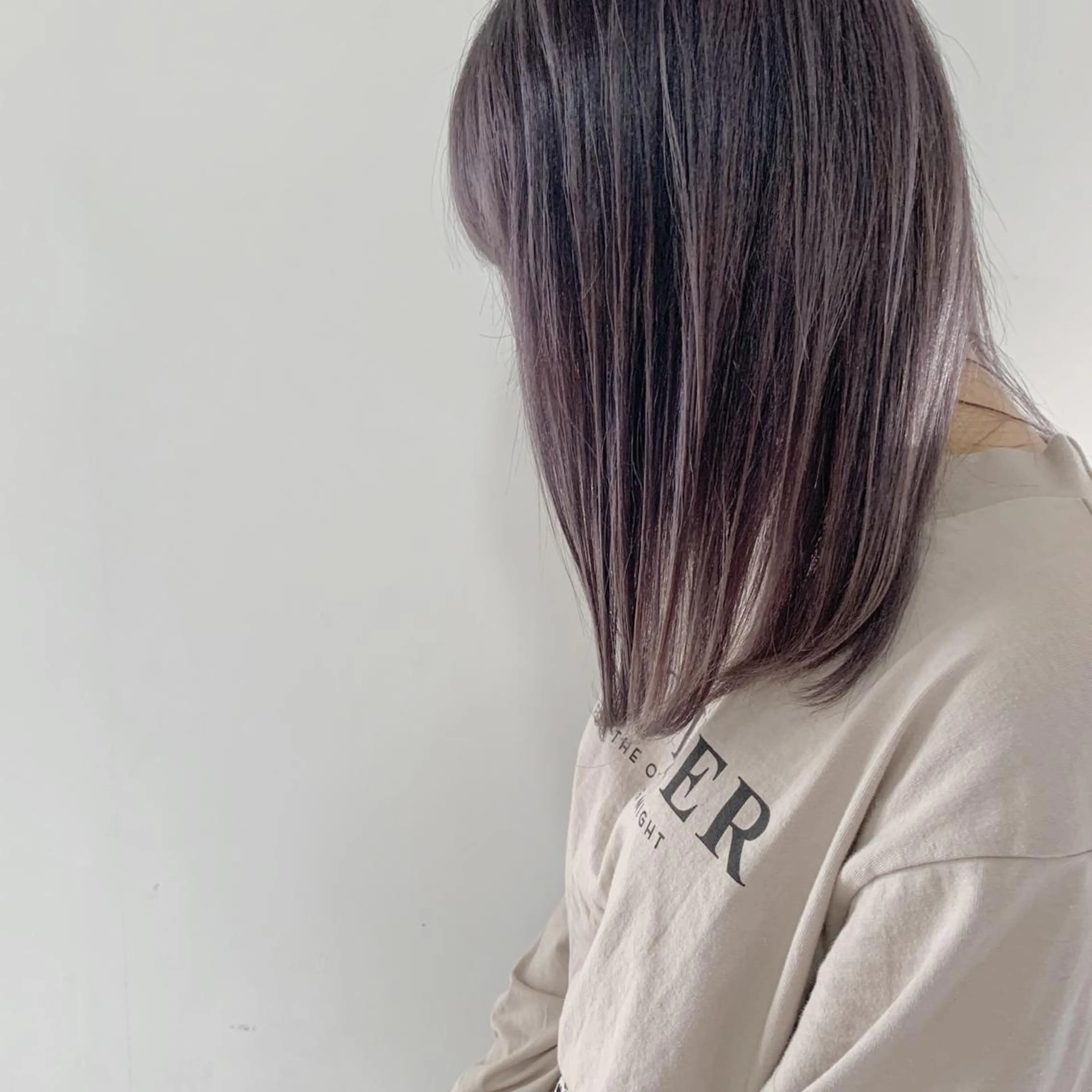 ミディアム カラー ヘアカラー 新井 広之のヘアスタイル