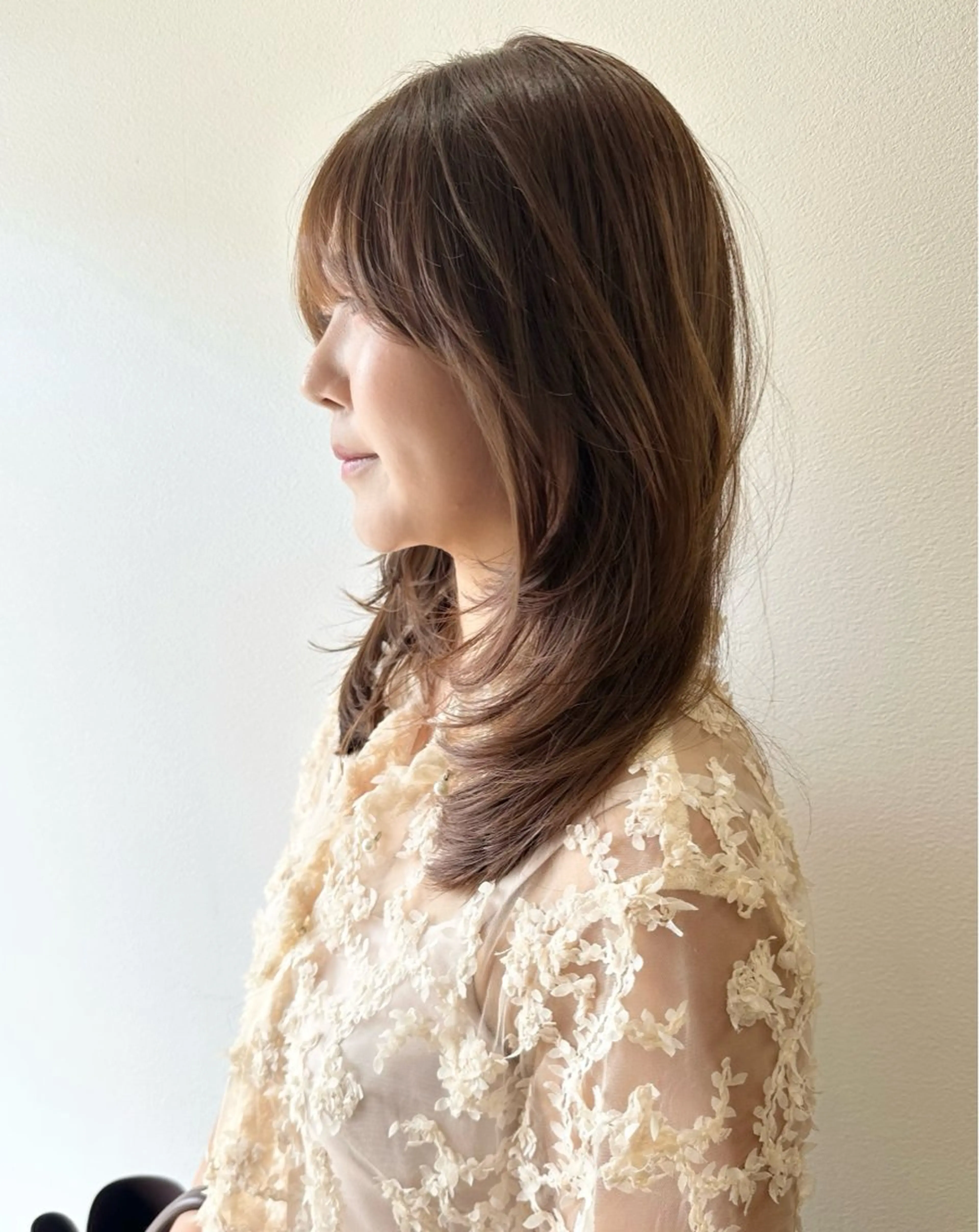 セミロング カラー カット ヘアカラー トリートメント ヘアモードKT石橋店所属・田中 泰正のヘアスタイル