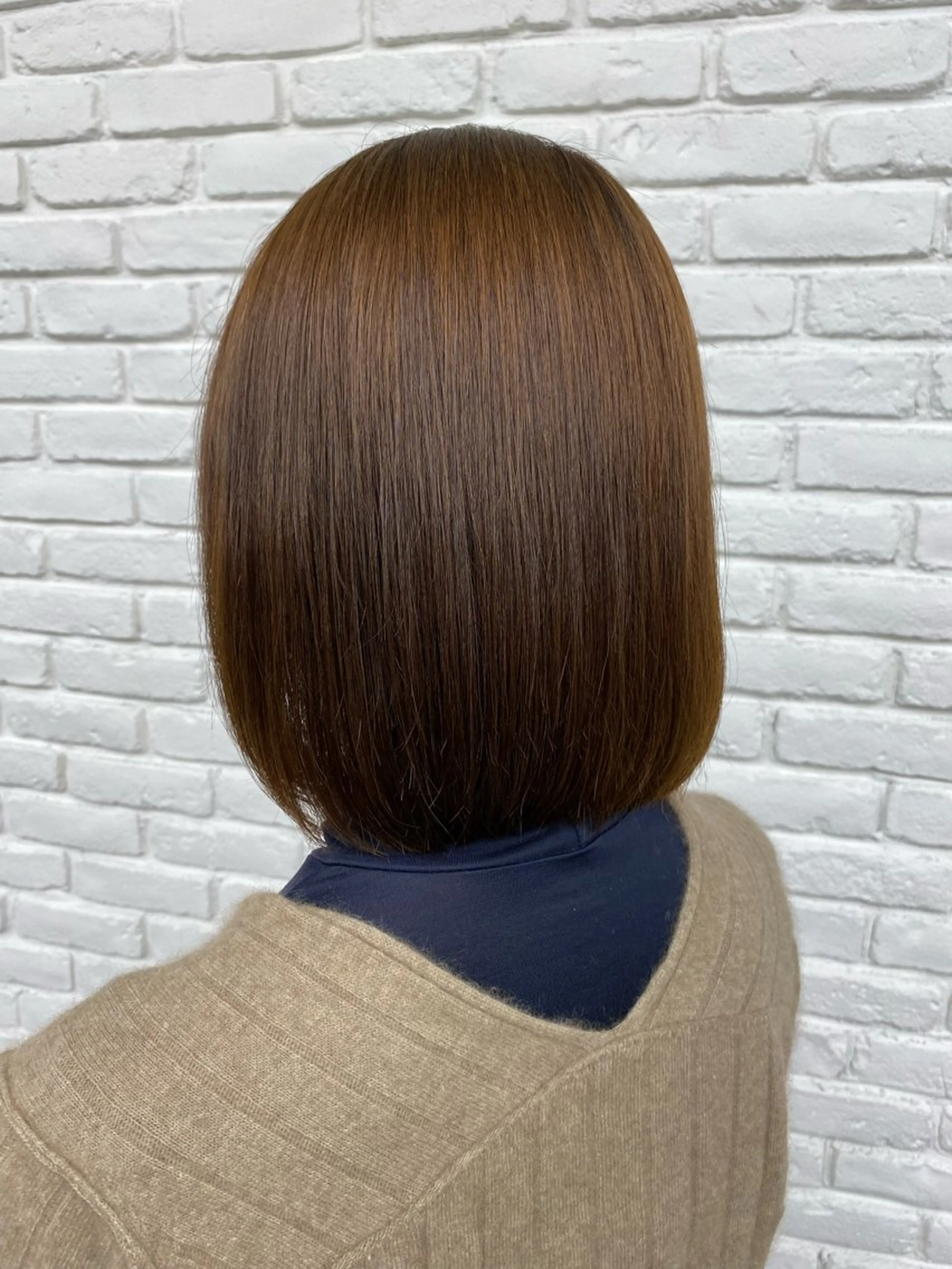 カラー ベージュカラー DIFINOaoyama所属・🎧ayaka/ボブ /透明感カラー🩵のヘアスタイル