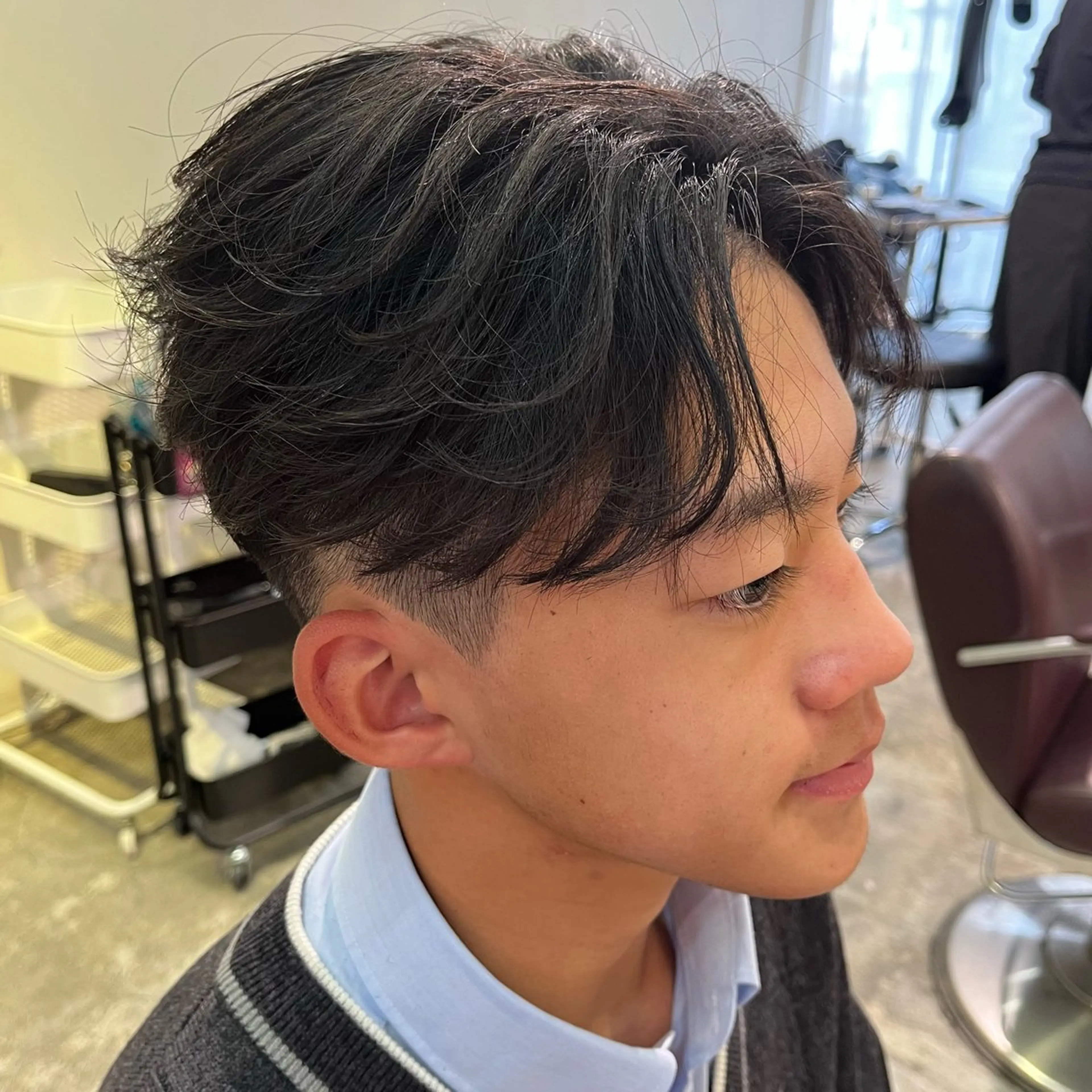 メンズ カット フェザーパーマ🌙 毛流れ yuzukiのヘアスタイル