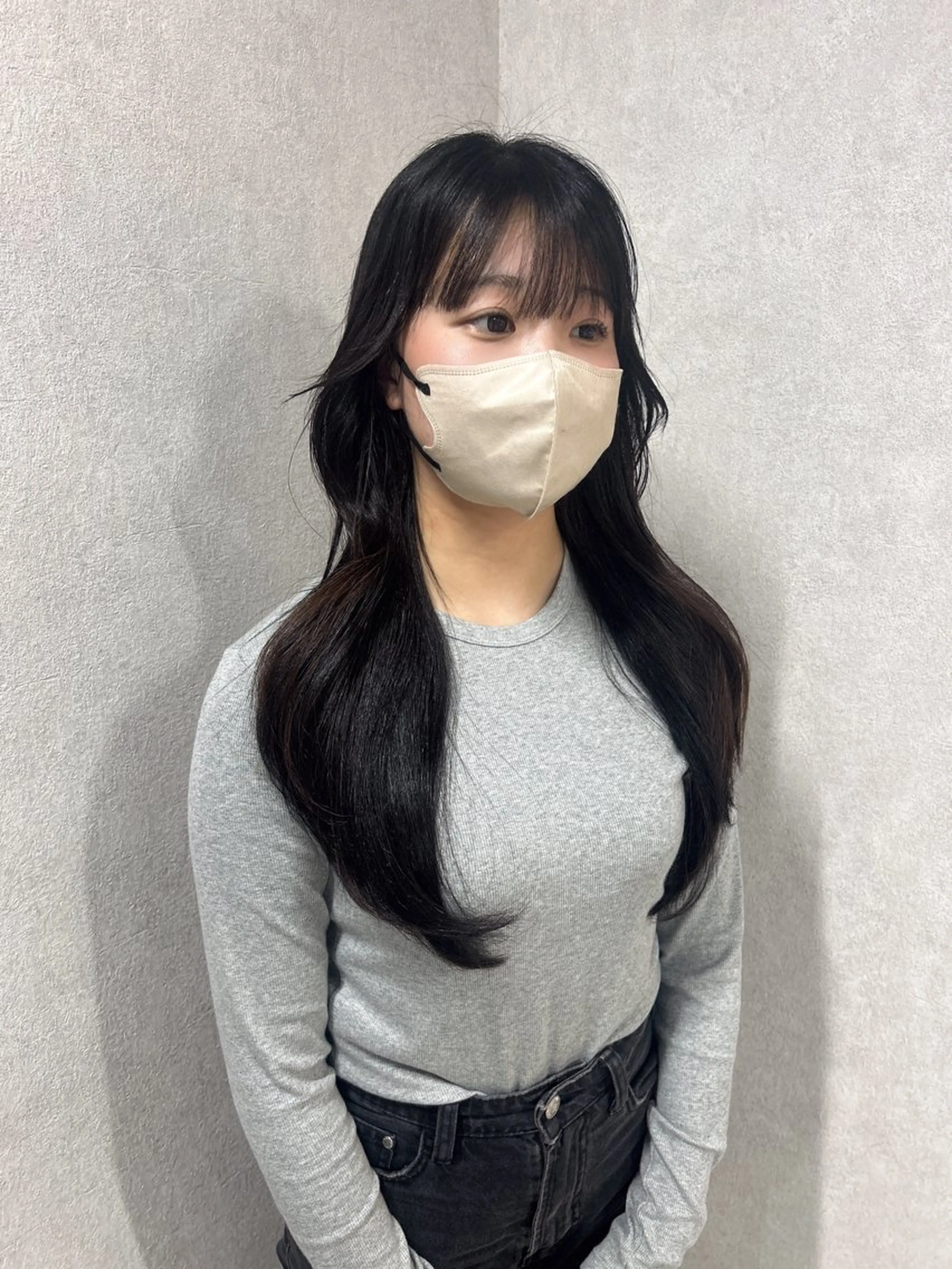 ロング 韓国風ヘア レイヤーカット 髪質改善大阪/ 酸性縮毛矯正/ゆうとのヘアスタイル