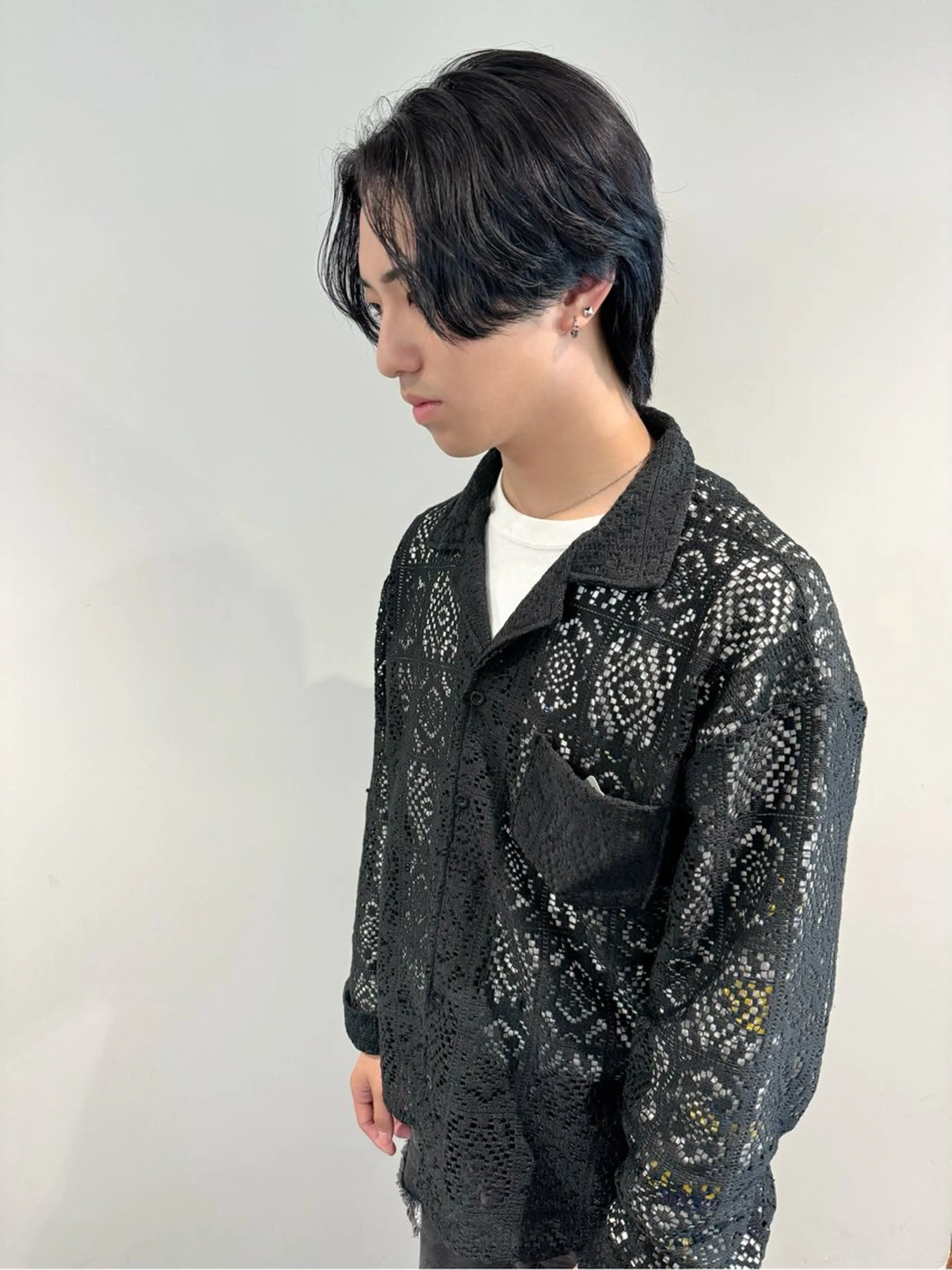 ミディアム メンズ センターパート メンズ韓国風 韓国風ヘア Tink　天神店所属・今村賢治/メンズ/ レイヤー✨艶カラーのヘアスタイル