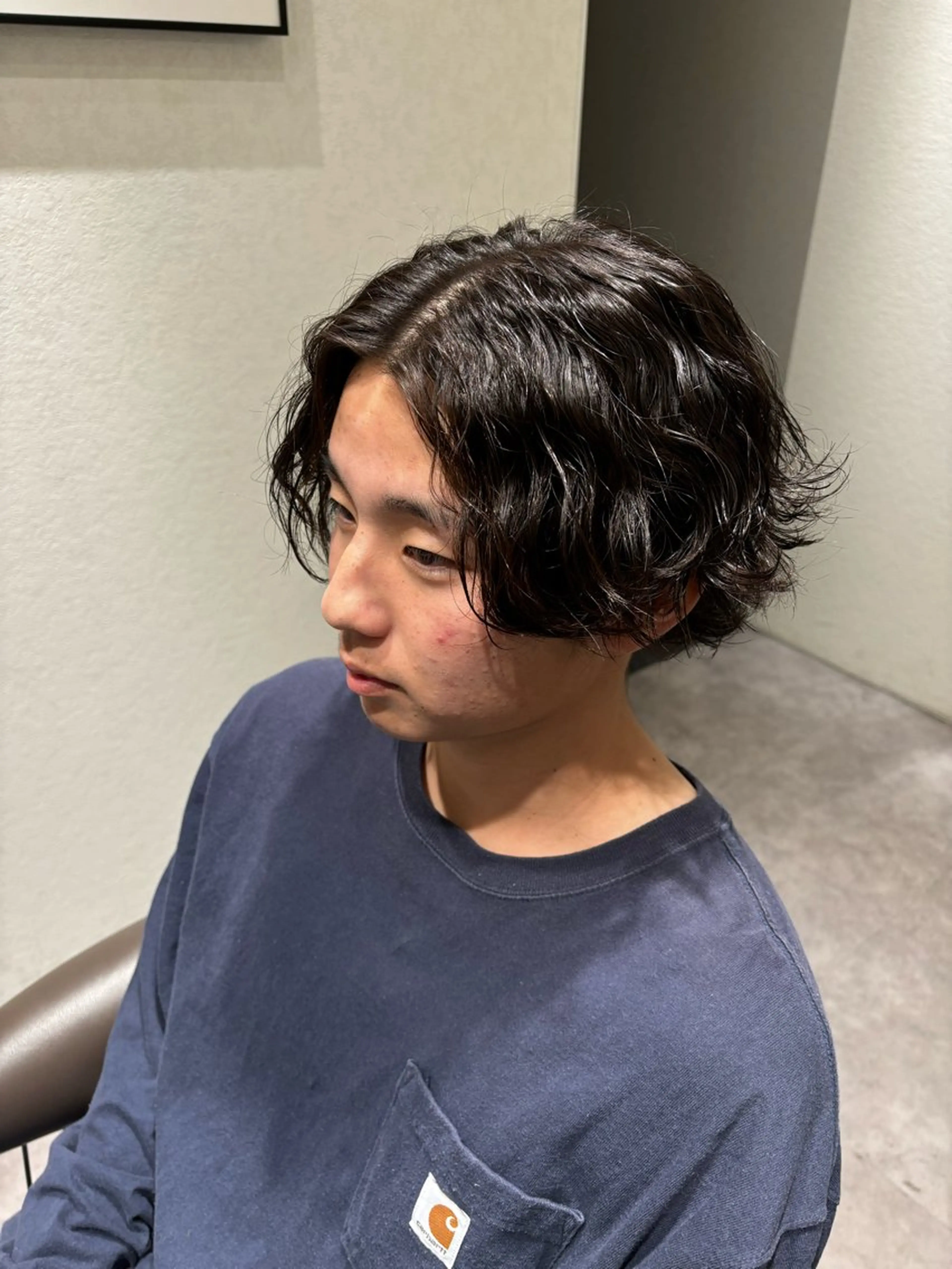 パーマ メンズ メンズパーマ 波巻きパーマ カット パーマ 鈴木 颯のヘアスタイル