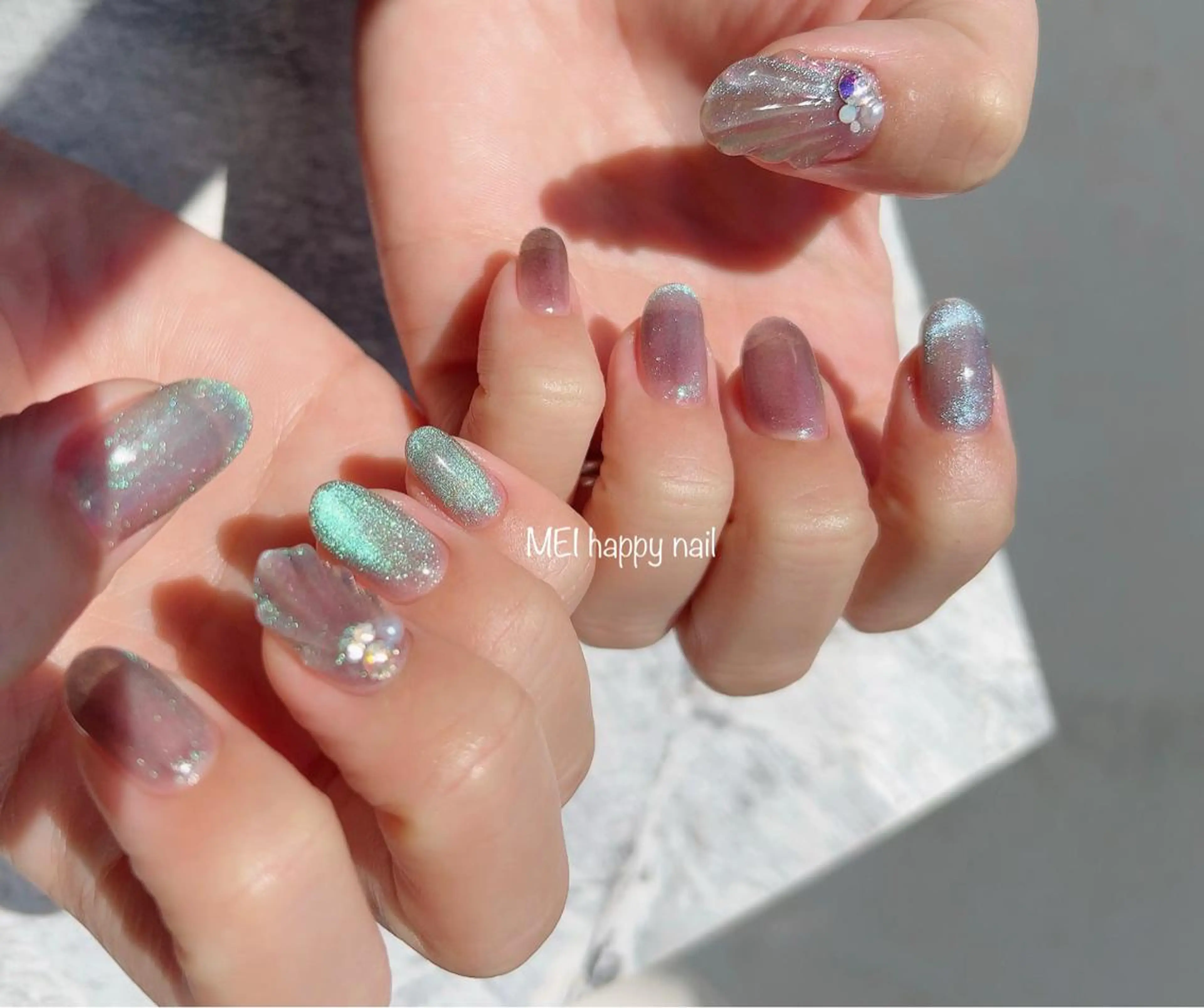 ネイル 北浦和 自爪育成ケアのネイルデザイン