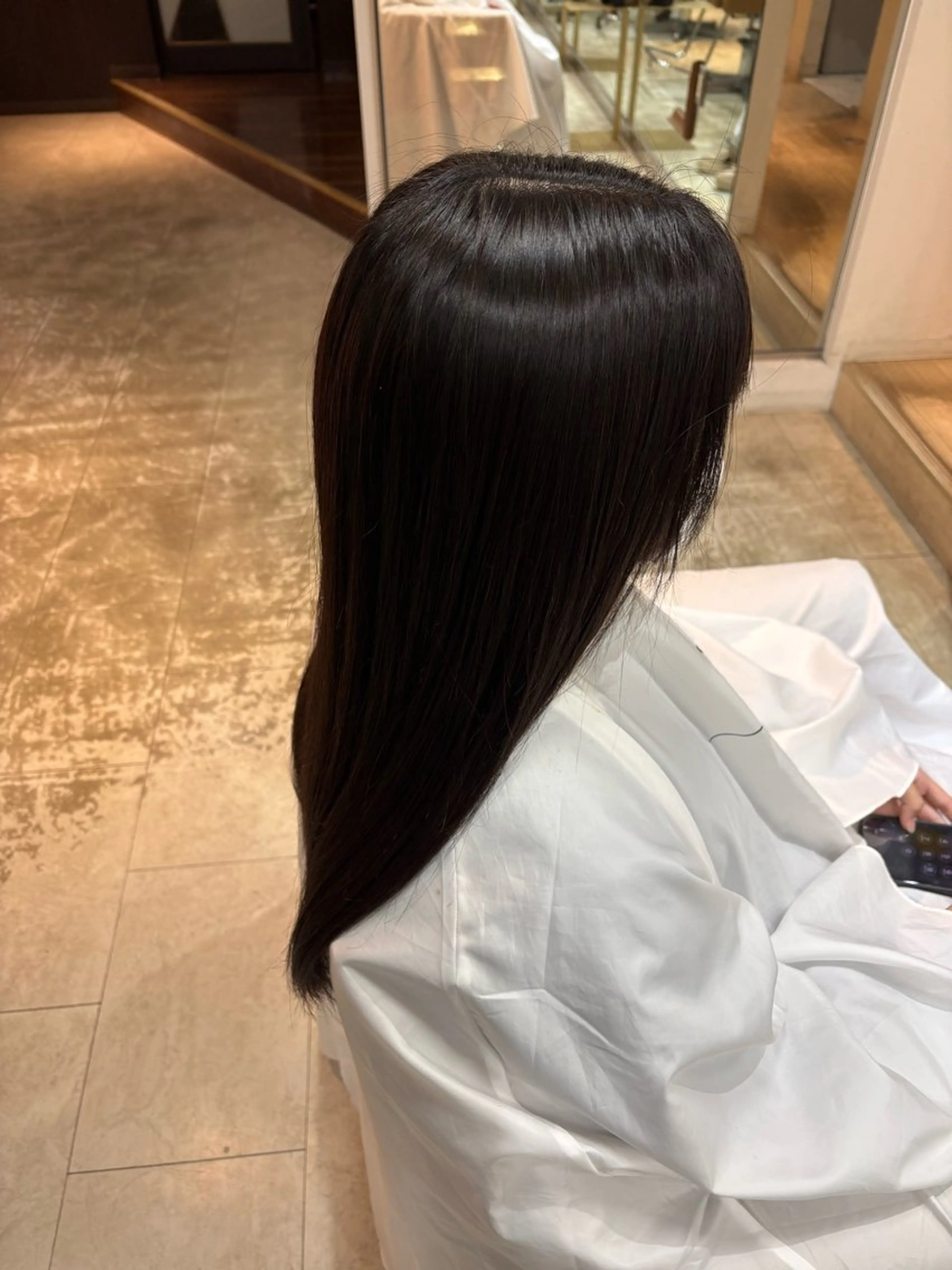 ミディアム 縮毛矯正 長見 真心のヘアスタイル