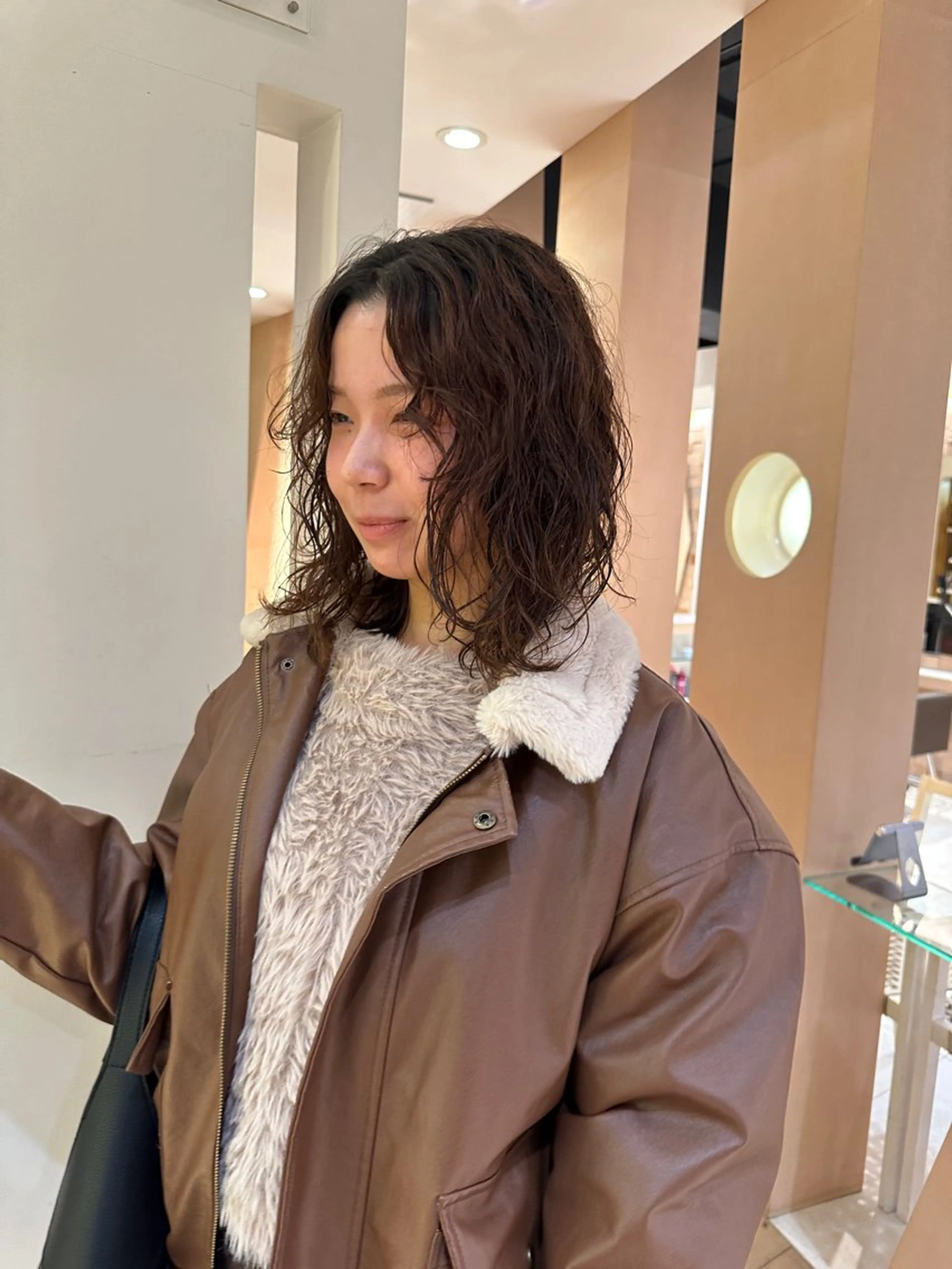 ミディアム 青木龍樹/パーマモデ ル/似合わせパーマのヘアスタイル