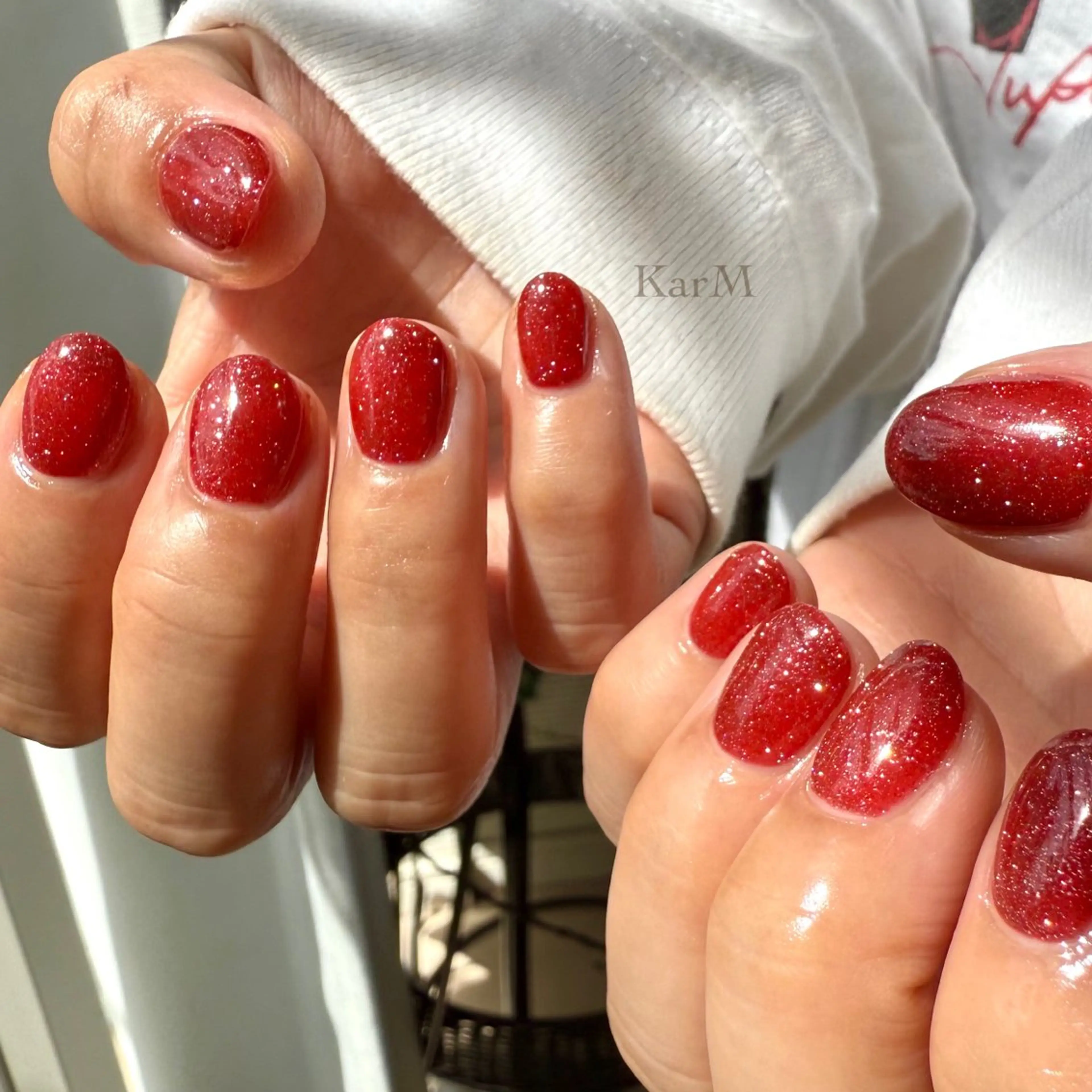 ネイル オーロラネイル チークネイル フラッシュネイル フレンチネイル グラデーション ハンドネイル フットネイル ogino karinのネイルデザイン