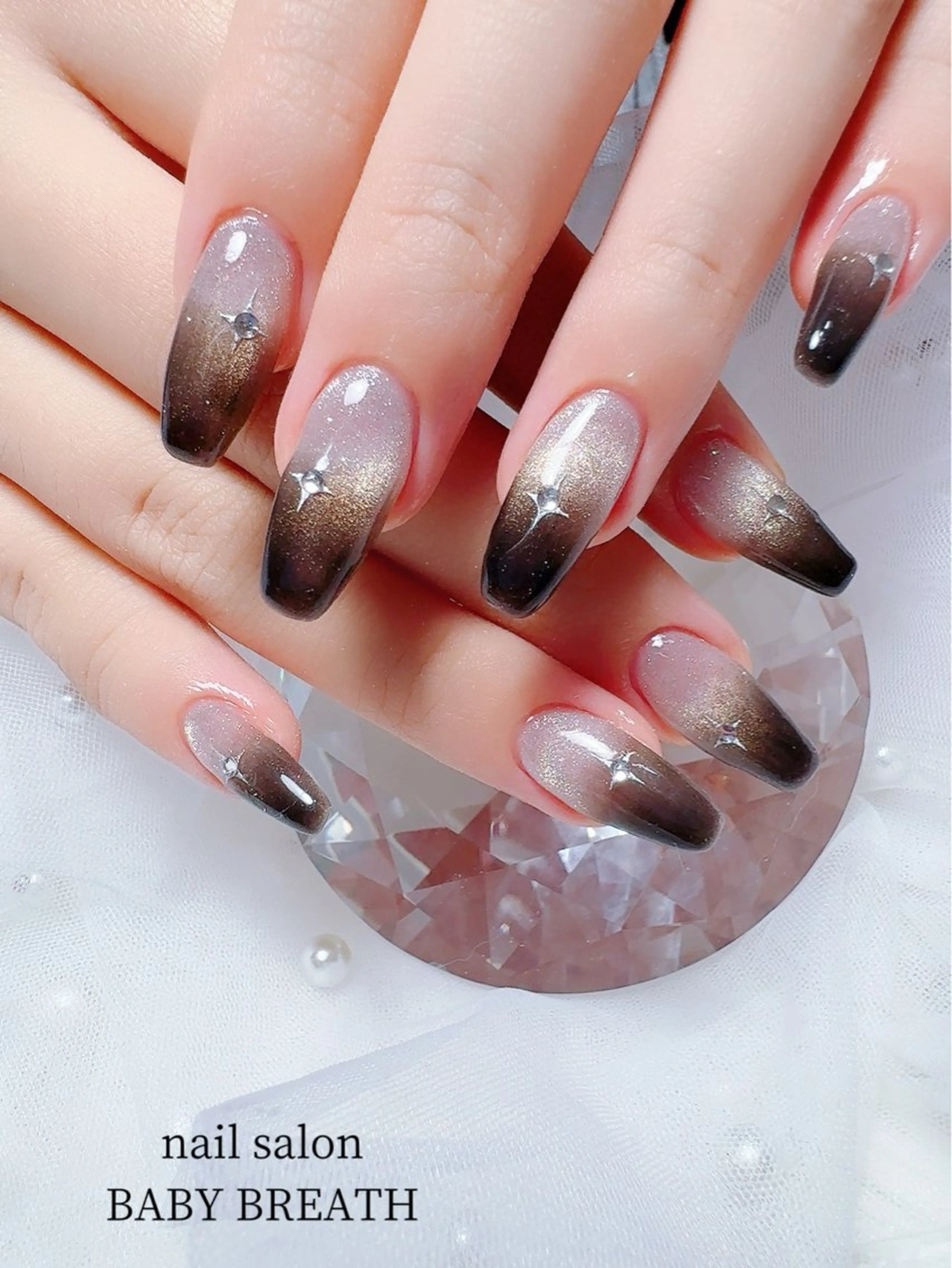 ネイル アートネイル フラッシュネイル フットネイル グラデーション ラメ(グリッター) ハンドネイル BABY  BREATH所属・y natsumiのネイルデザイン