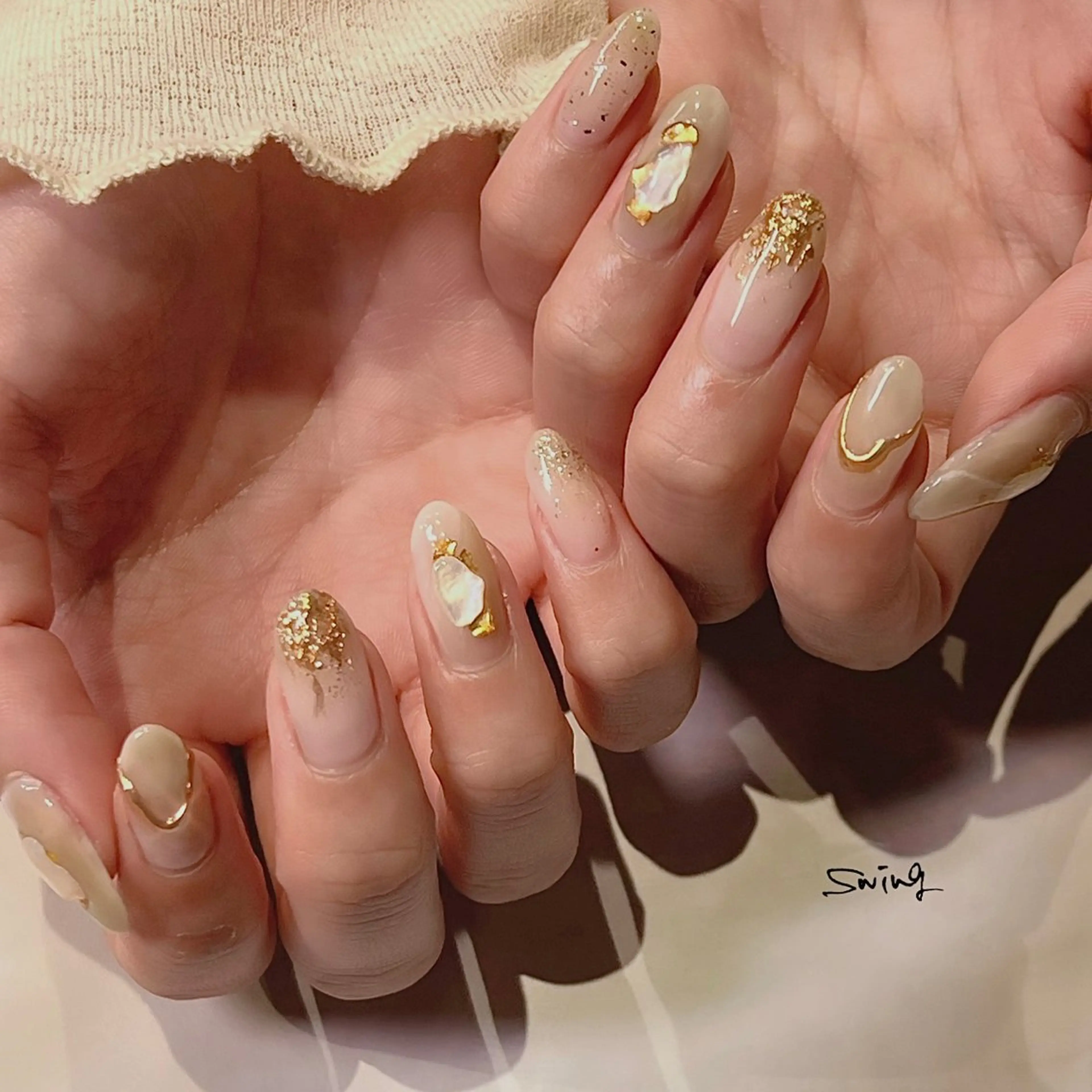 ネイル ニュアンスネイル オフィスネイル SWING Nail Salon所属・Yoshida Takakoのネイルデザイン