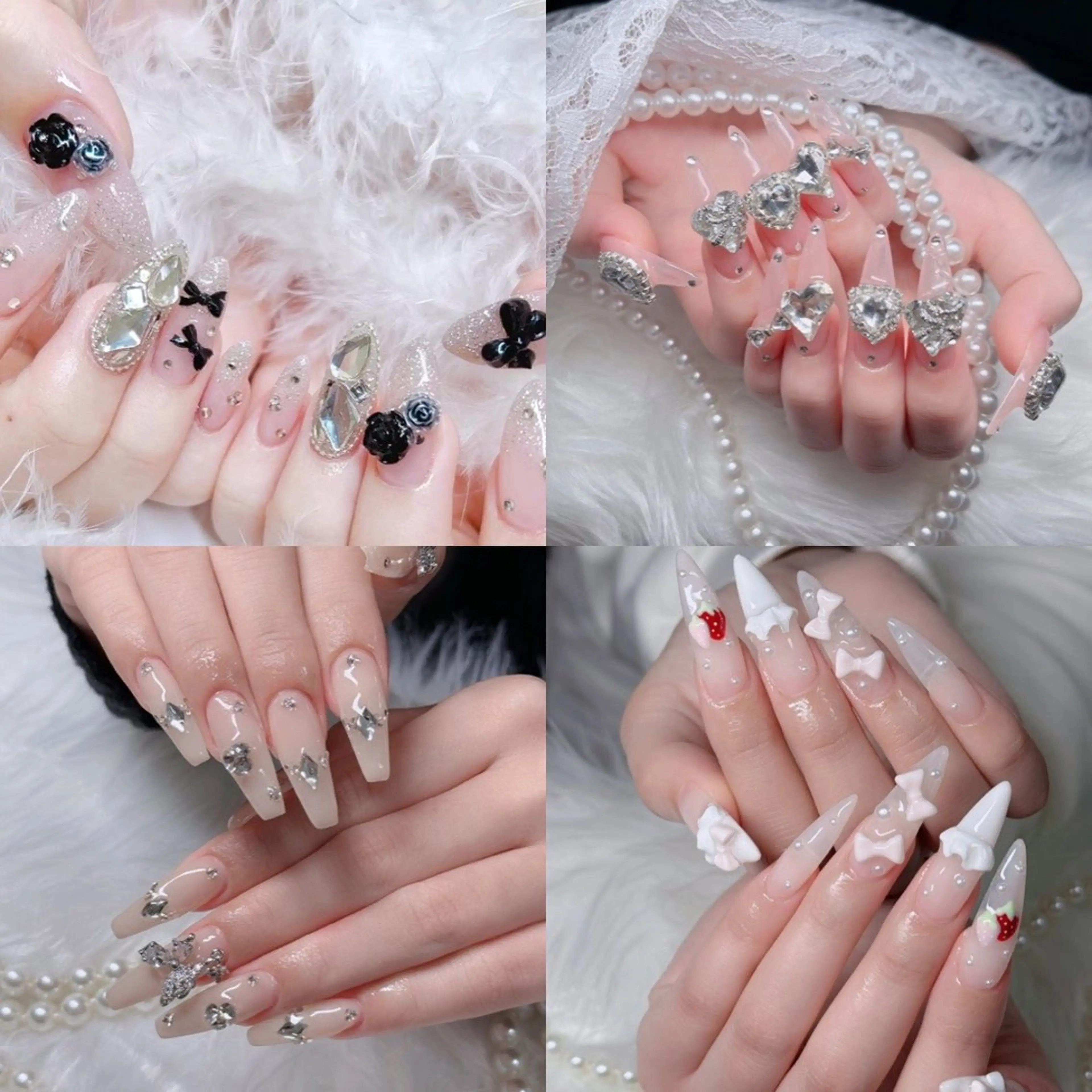 ネイル オーロラネイル フレンチネイル ジェルネイル ハロウィン キラキラネイル ハンドネイル H.baby Nail Salonのネイルデザイン