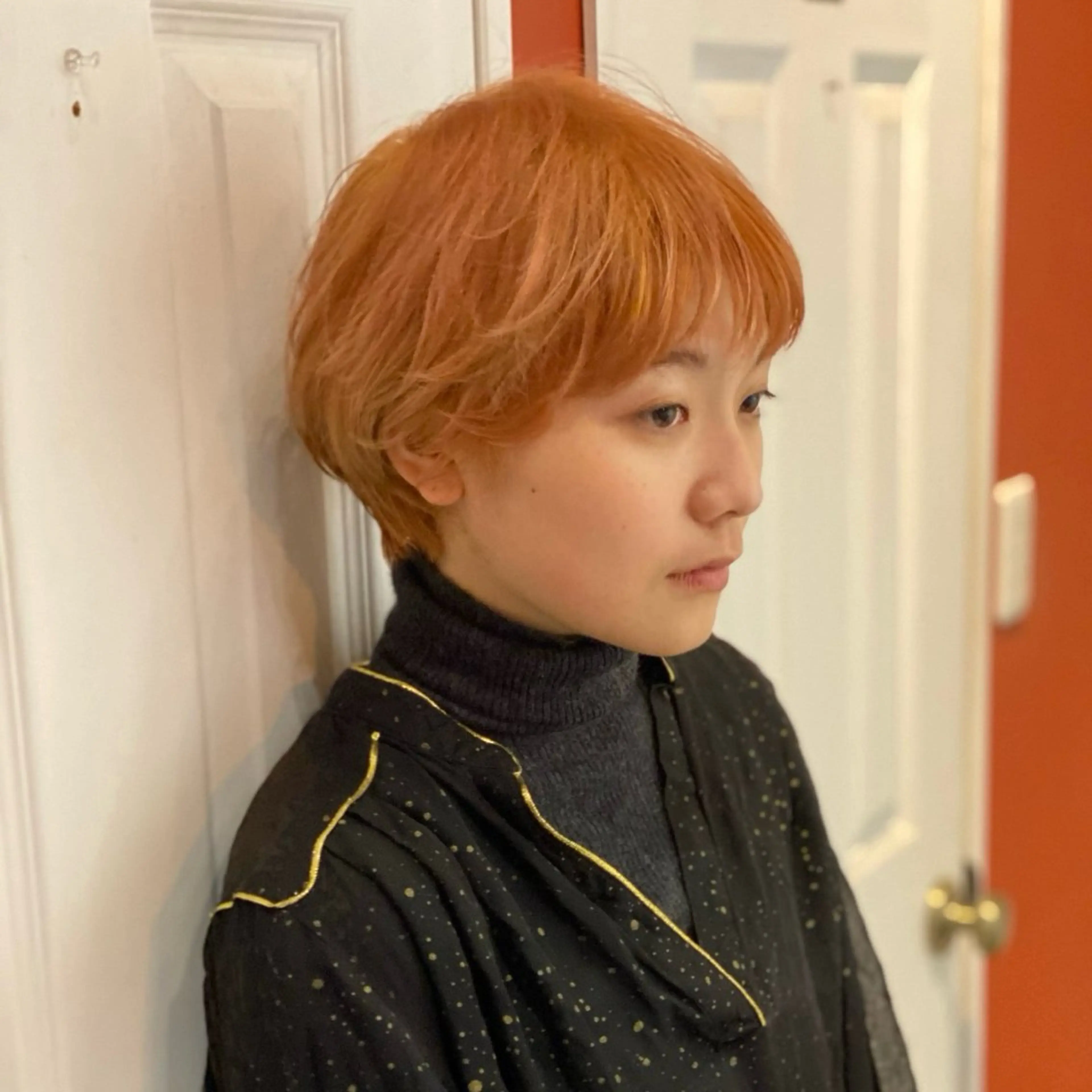 ショート カラー オレンジ ヘアカラー カワタ リュウセイのヘアスタイル