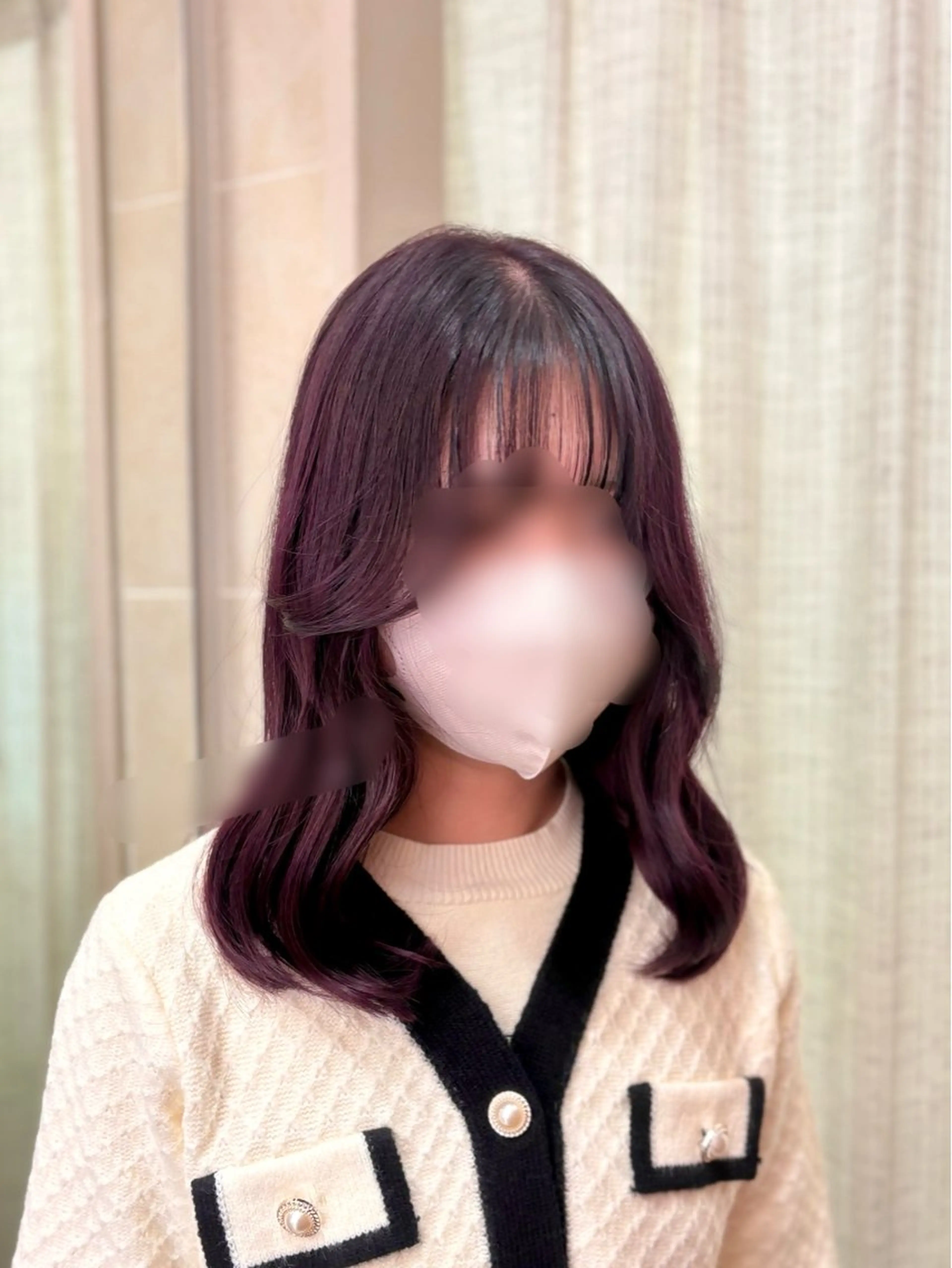 ミディアム カラー ヘアカラー トリートメント 🎀透明感カラー 🐈ナズナのヘアスタイル