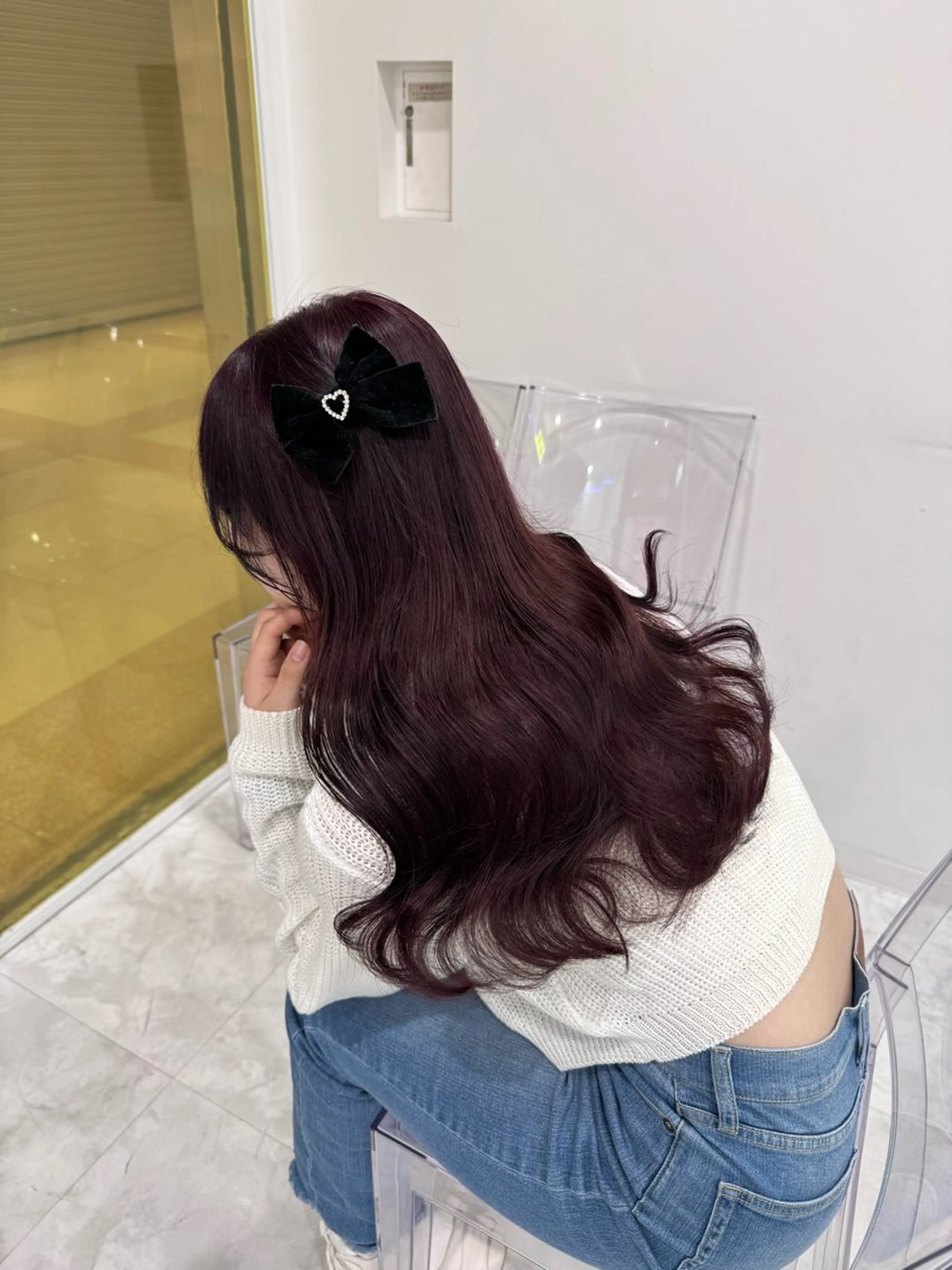 ロング ヘアカラー 色気ある大人カラー /ブリーチなしのヘアスタイル