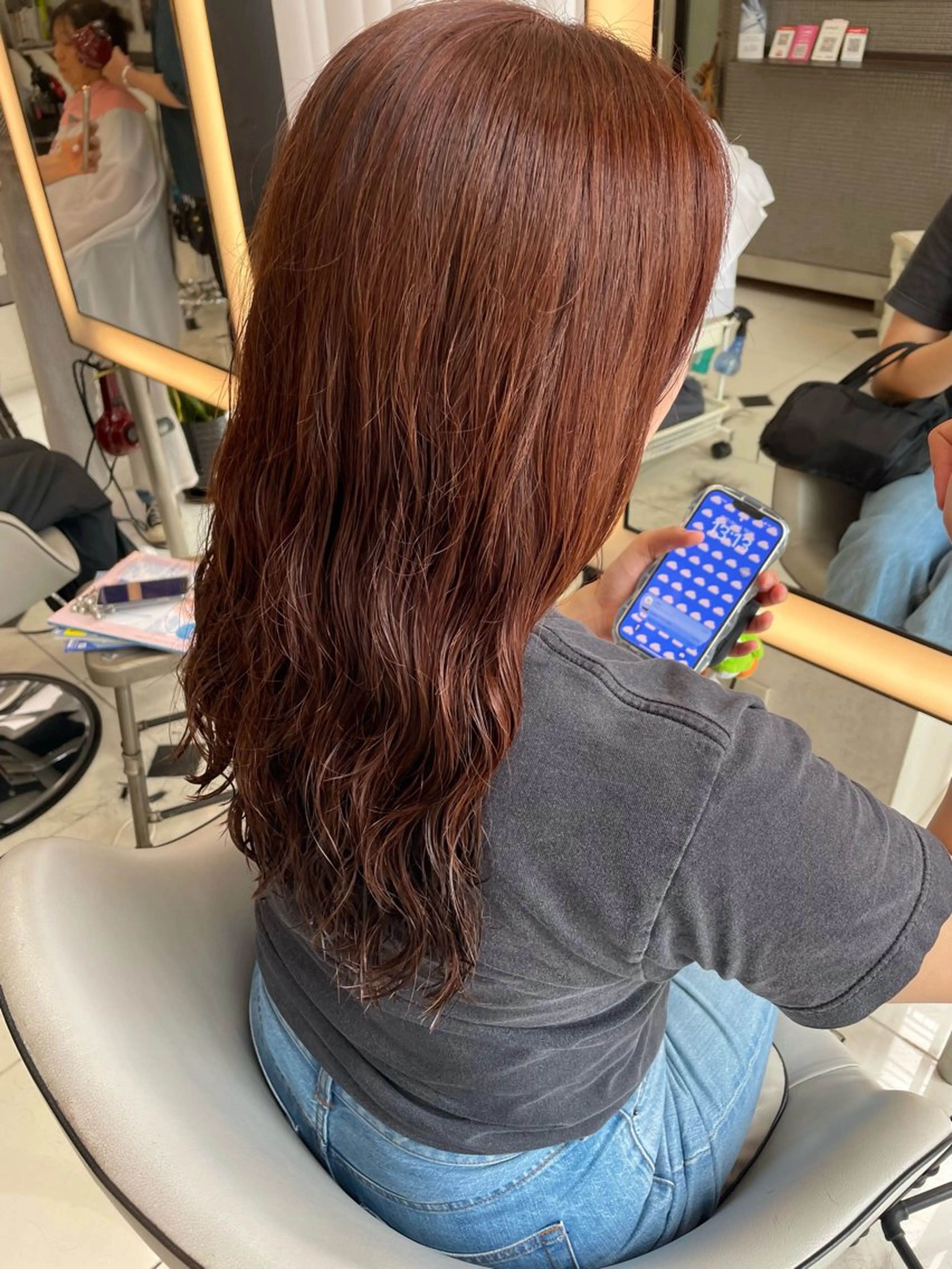 カラー オレンジ HEARTS鹿児島所属・草ノ瀬 梨那のヘアスタイル