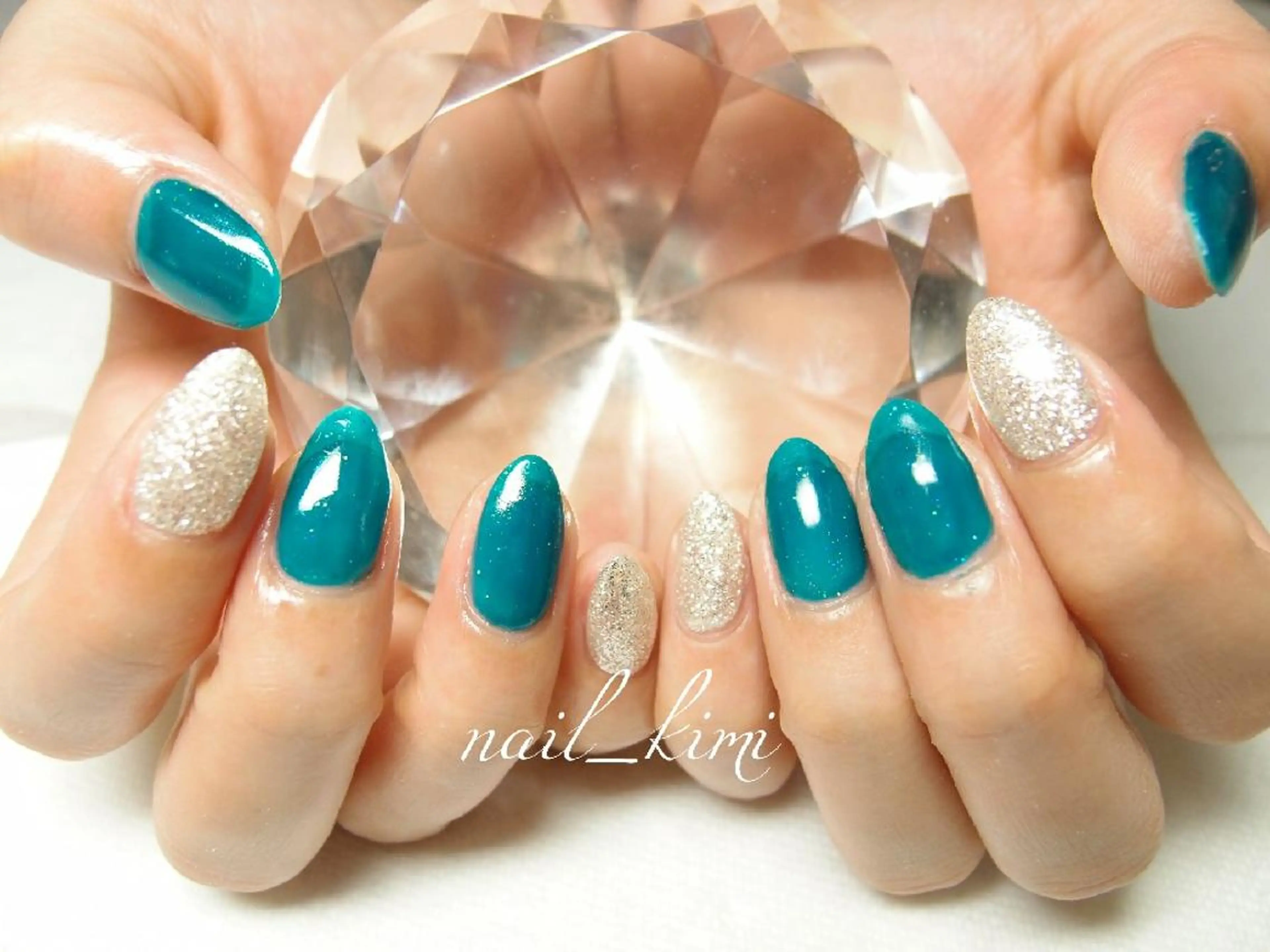 ネイル メンズ ラメ(グリッター) ワンカラーネイル ConneQt所属・ETHOSENSE. kimikaのネイルデザイン