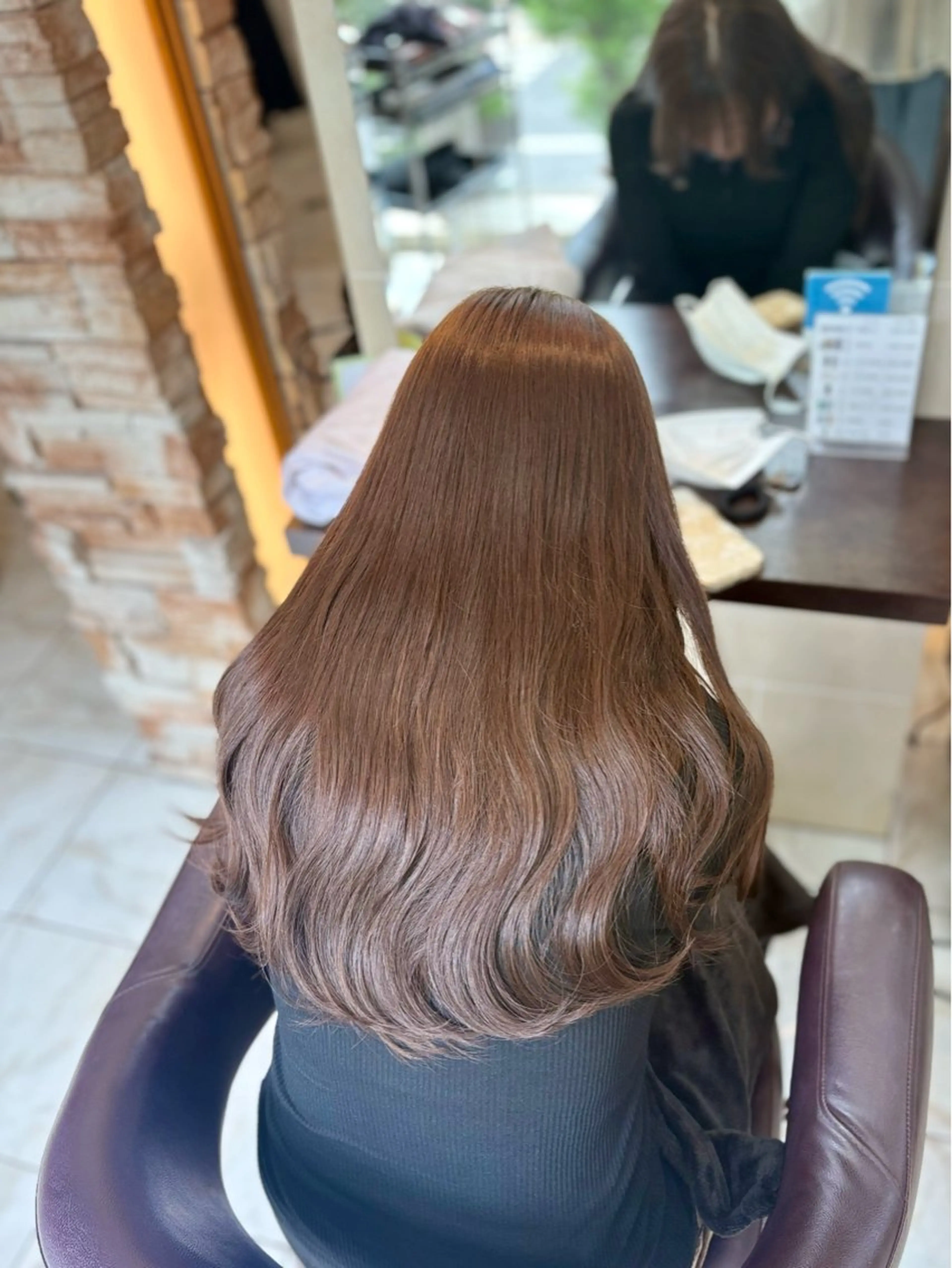 ロング カラー ヘアカラー トリートメント 🎀透明感カラー 🐈ナズナのヘアスタイル