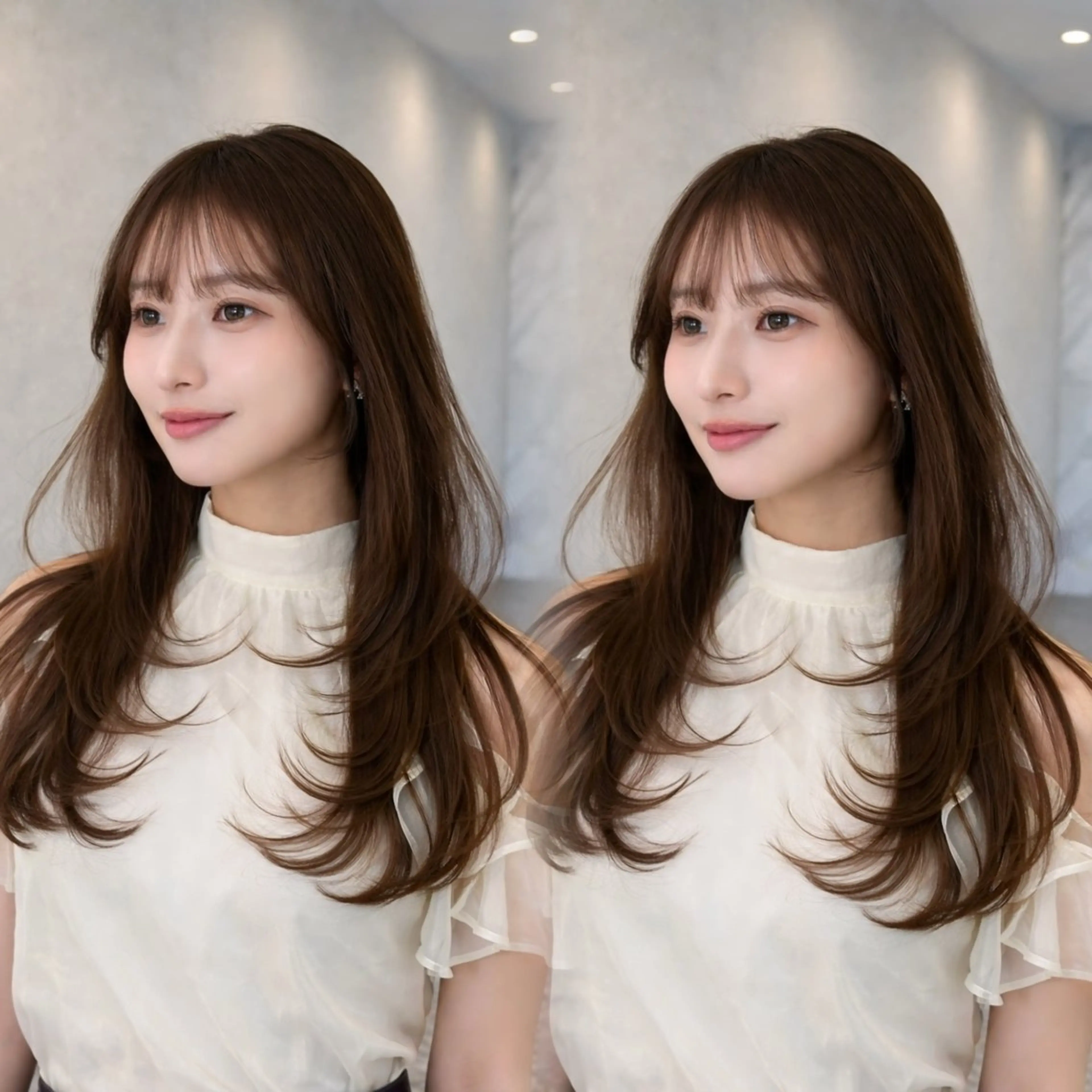 ロング ヘアアレンジ レイヤーカット カット トリートメント レイヤー♡透明感/ 艶カラー🦢こころのヘアスタイル