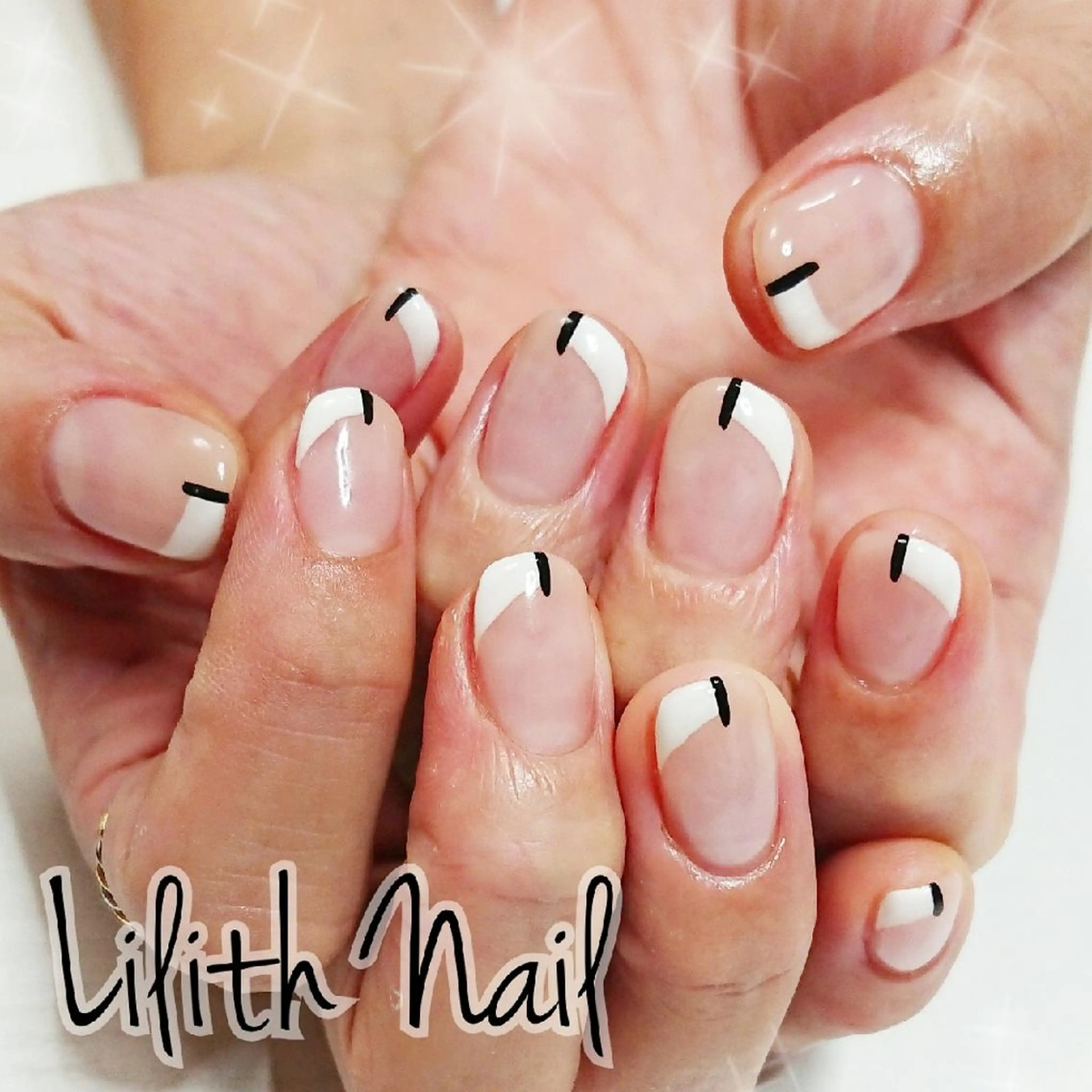 ネイル フレンチネイル ハンドネイル Lilith Nailのネイルデザイン
