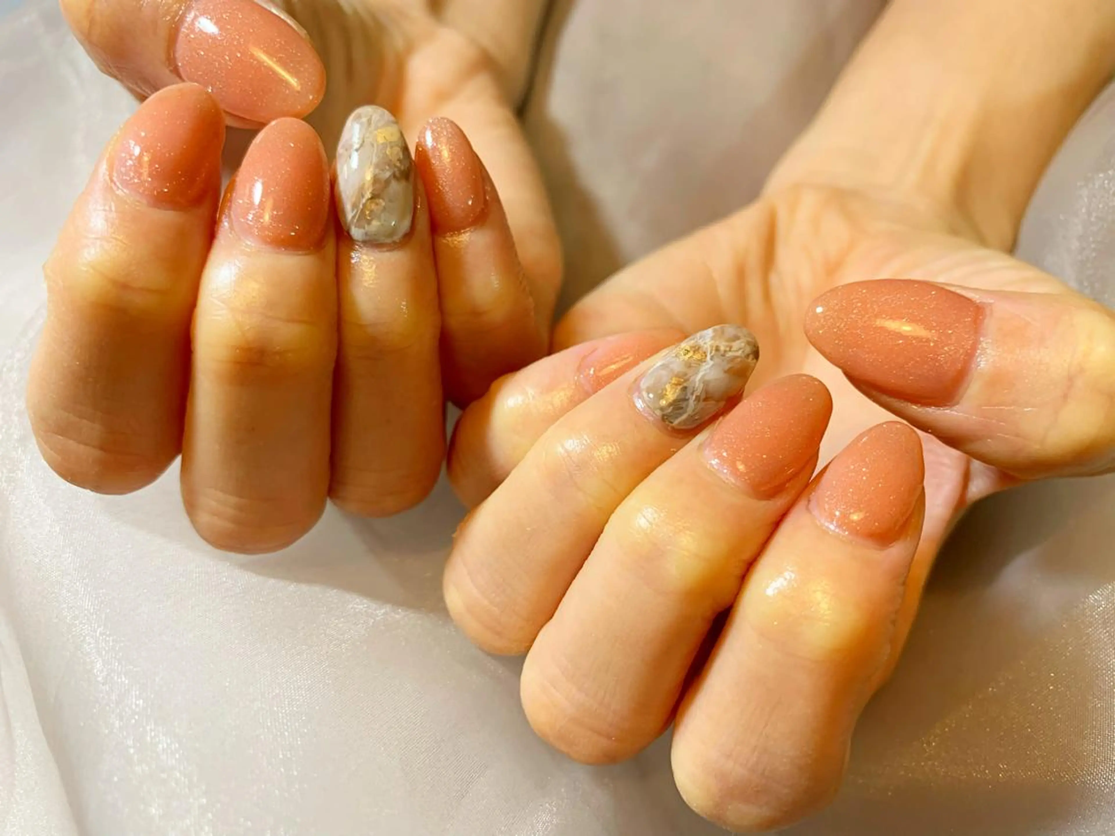 ネイル 大理石ネイル(マーブル) ハンドネイル フットネイル GéRanium Harukaのネイルデザイン