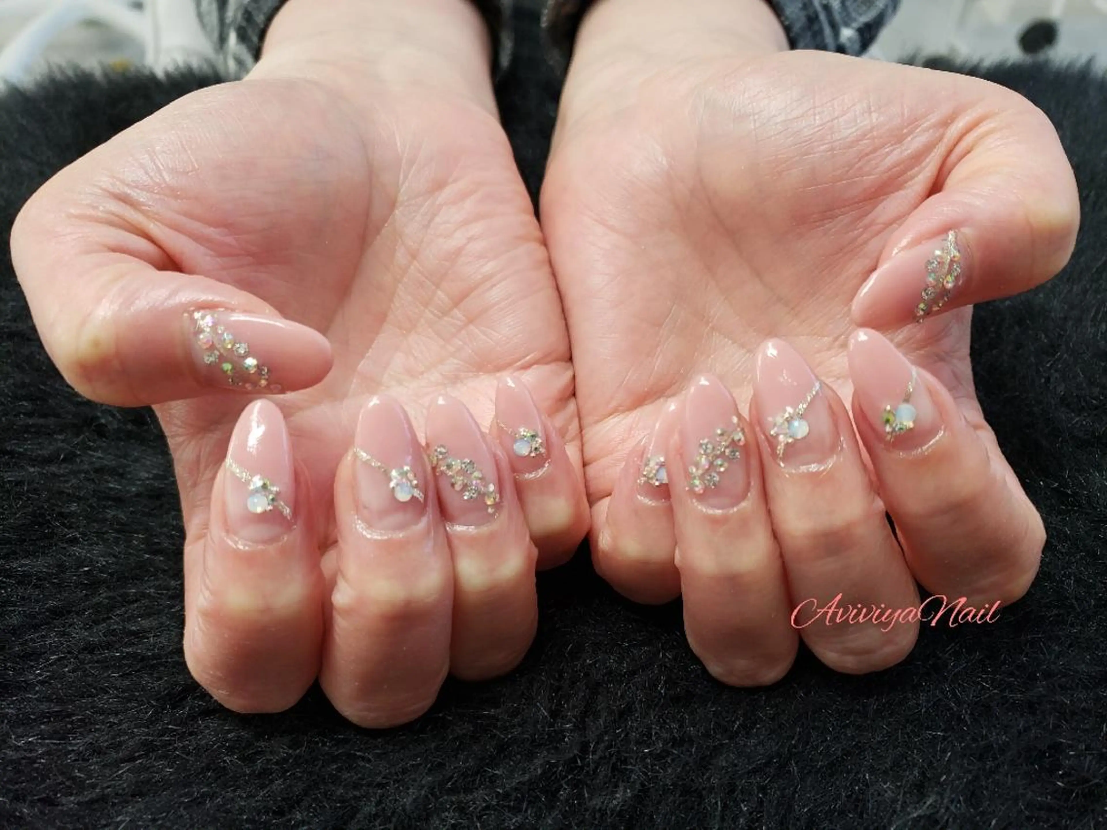 ネイル ピンク ピンクベージュ AviviyaNail所属・kubo ayaのネイルデザイン