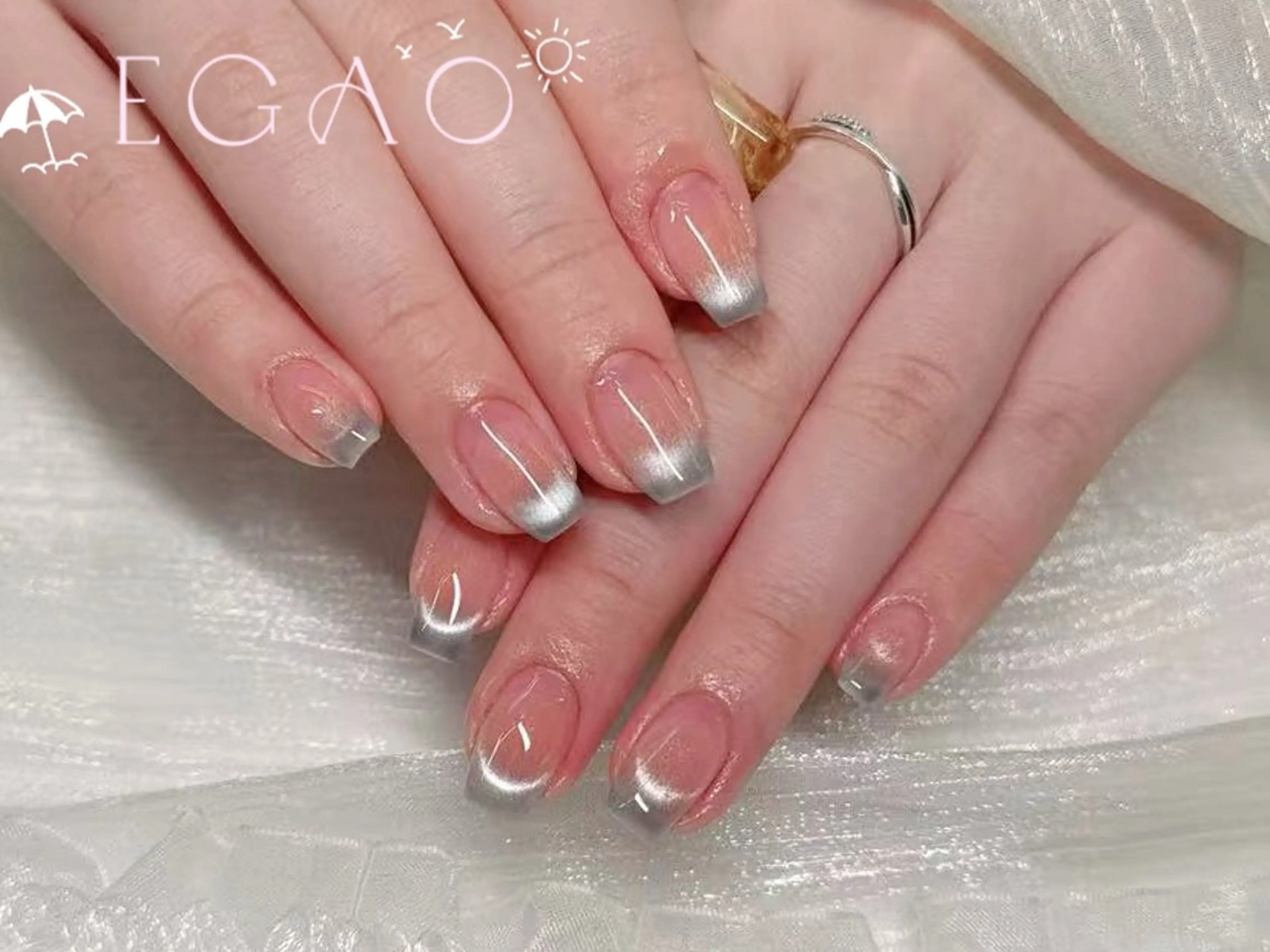 ネイル アートネイル フットネイル フレンチネイル ジェルネイル グラデーション Egao Nail Salonのネイルデザイン
