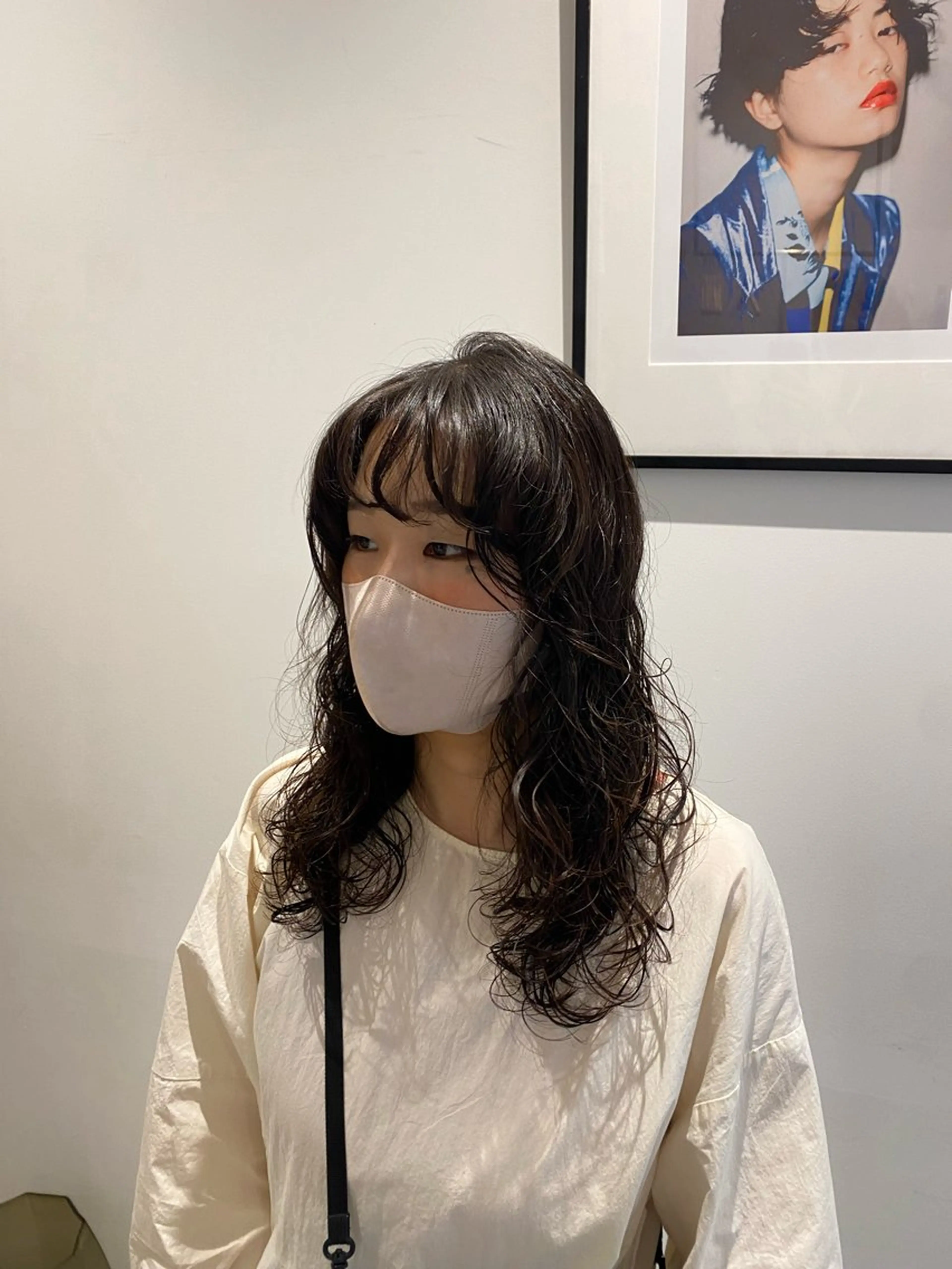 セミロング カット パーマ トリートメント CYAN.矢場町店所属・三代 ゆりあのヘアスタイル