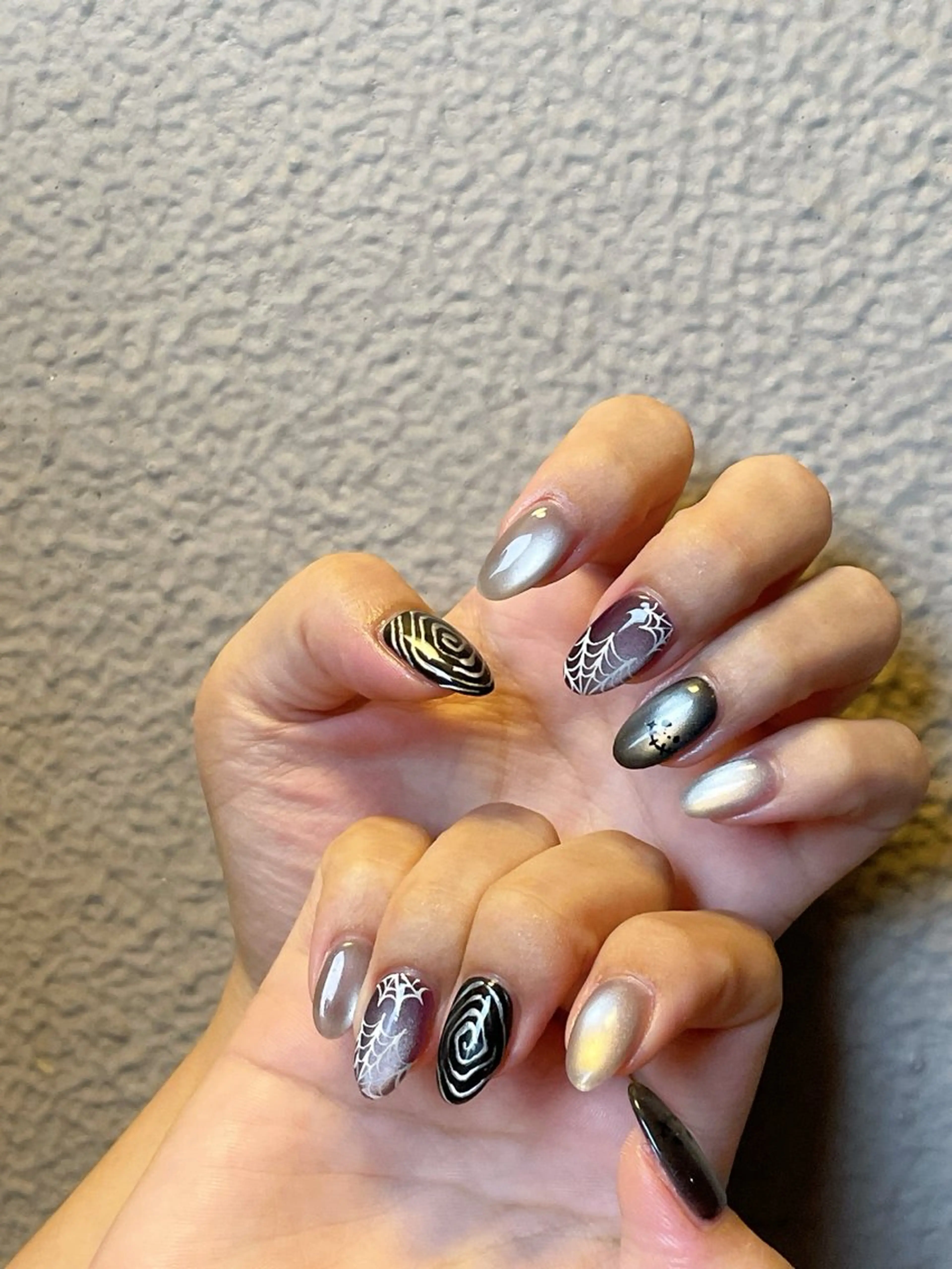 ネイル フットネイル ジェルネイル ハロウィン パラジェル 冬ネイル kiki nail 二子玉川のネイルデザイン