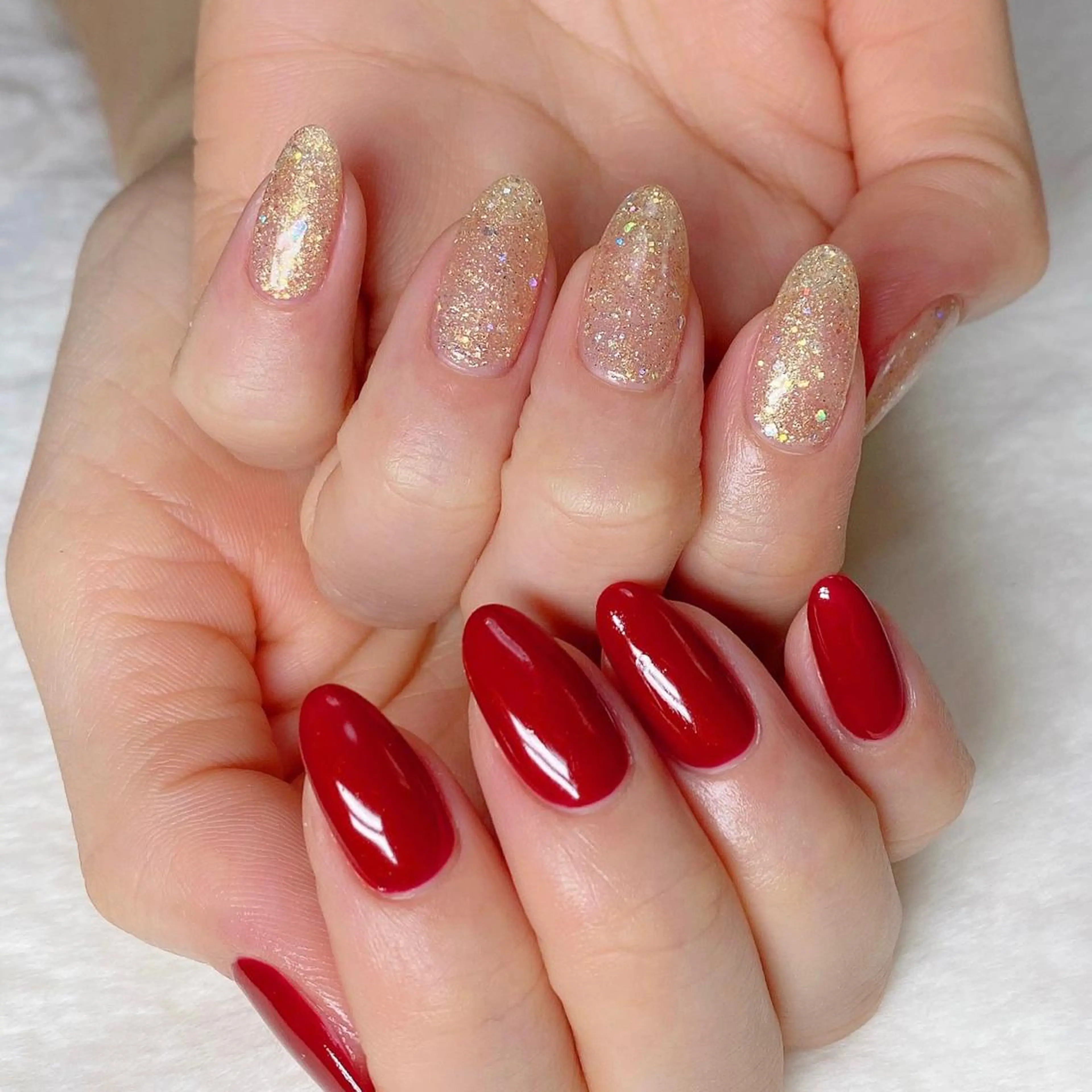 🦋平日限定ワンカラー/ラメグラ（色2個まで)4400=>3980【初回ジェルオフ無料ケア込み】【パラジェルあり】の写真