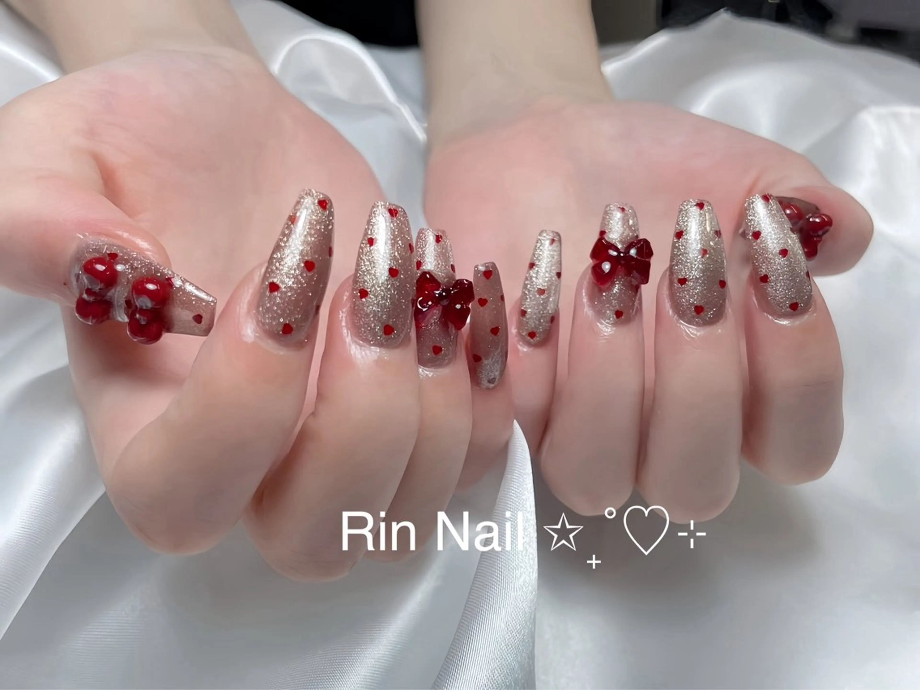 ネイル アートネイル ロングネイル ニュアンスネイル スカルプネイル ネイルチップ ハンドネイル Rin Nail 新大久保店のネイルデザイン