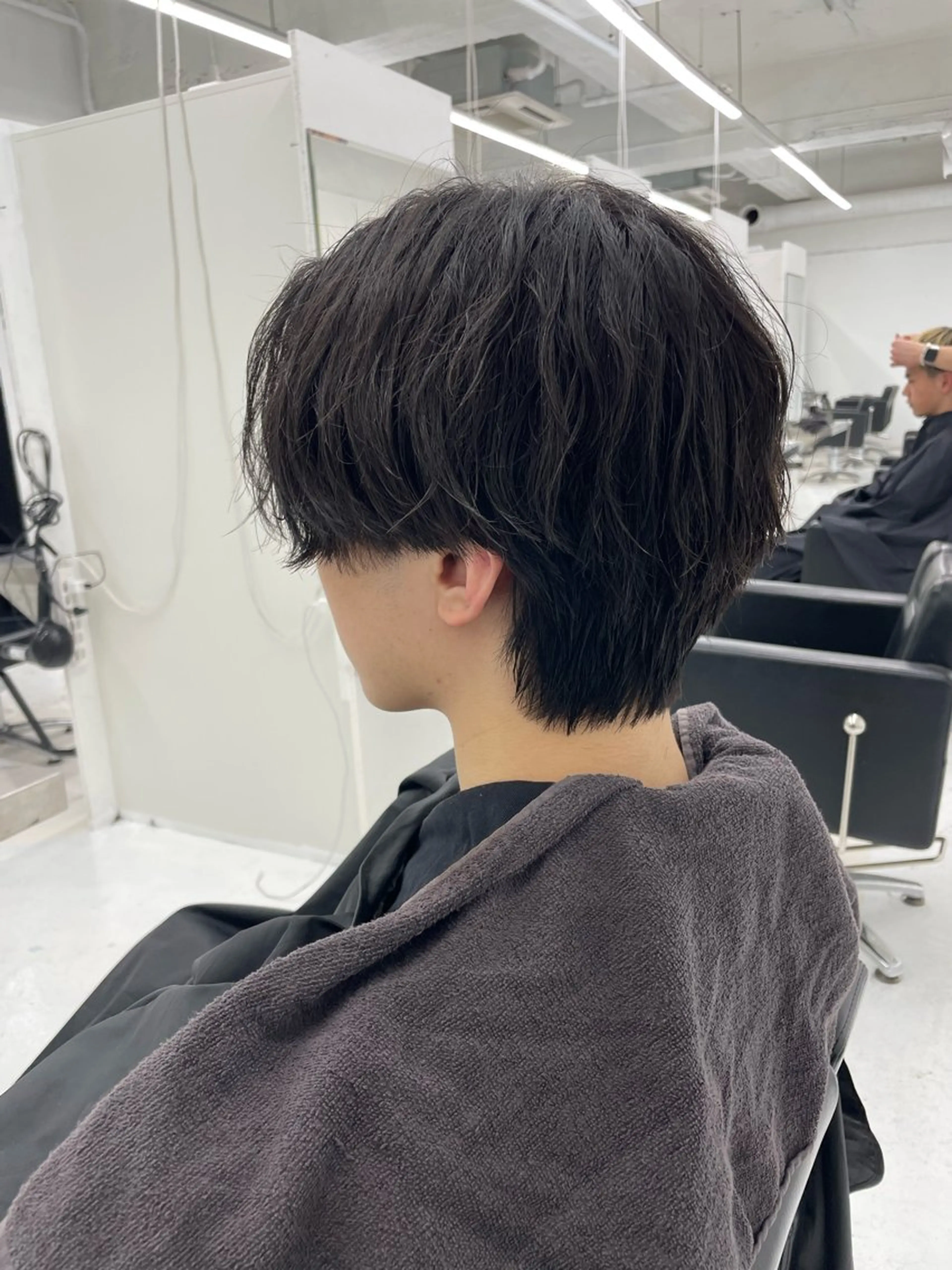 ミディアム パーマ メンズ メンズウルフカット ウルフカット 【柏メンズパーマ職人 】店長　KAZUMAのヘアスタイル