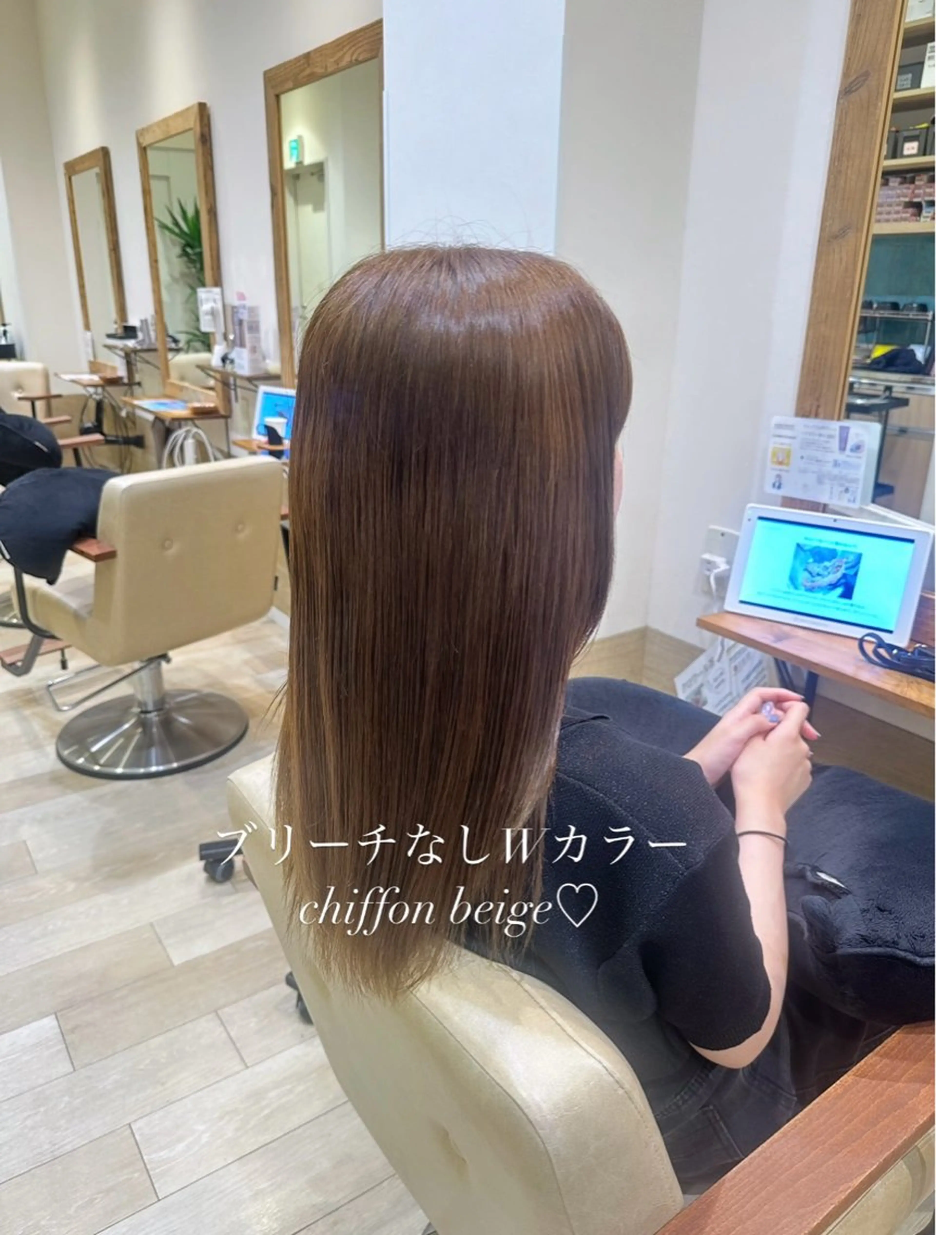ロング カラー ブリーチ 透明感カラー ハイトーンカラー ブリーチなしカラー ブリーチなしカラー RURI🩵のヘアスタイル
