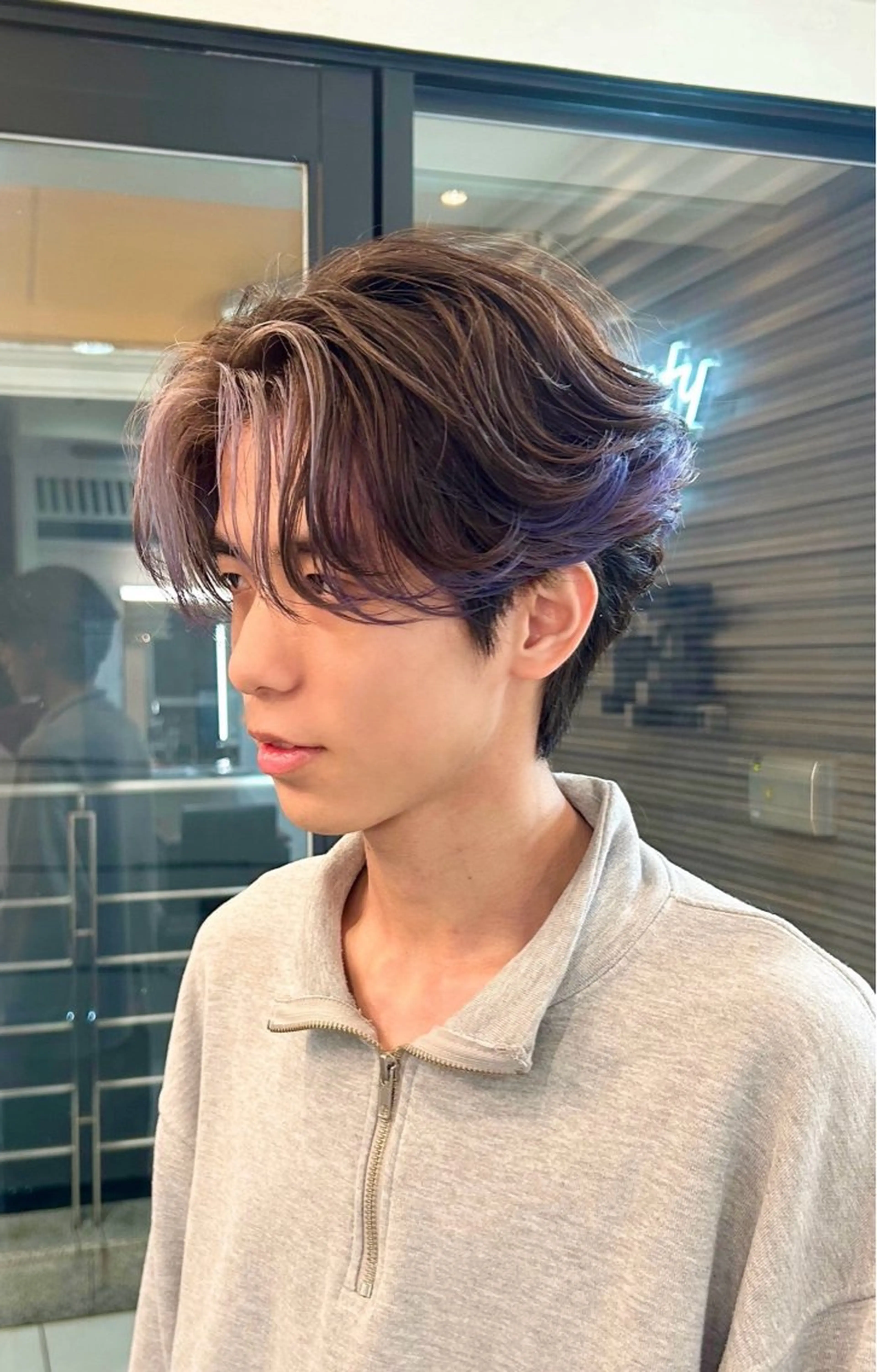 カラー メンズ ミストバング  フェイスフレーミング 美容室soleá所属・中川珠樹/ カラーリストのヘアスタイル