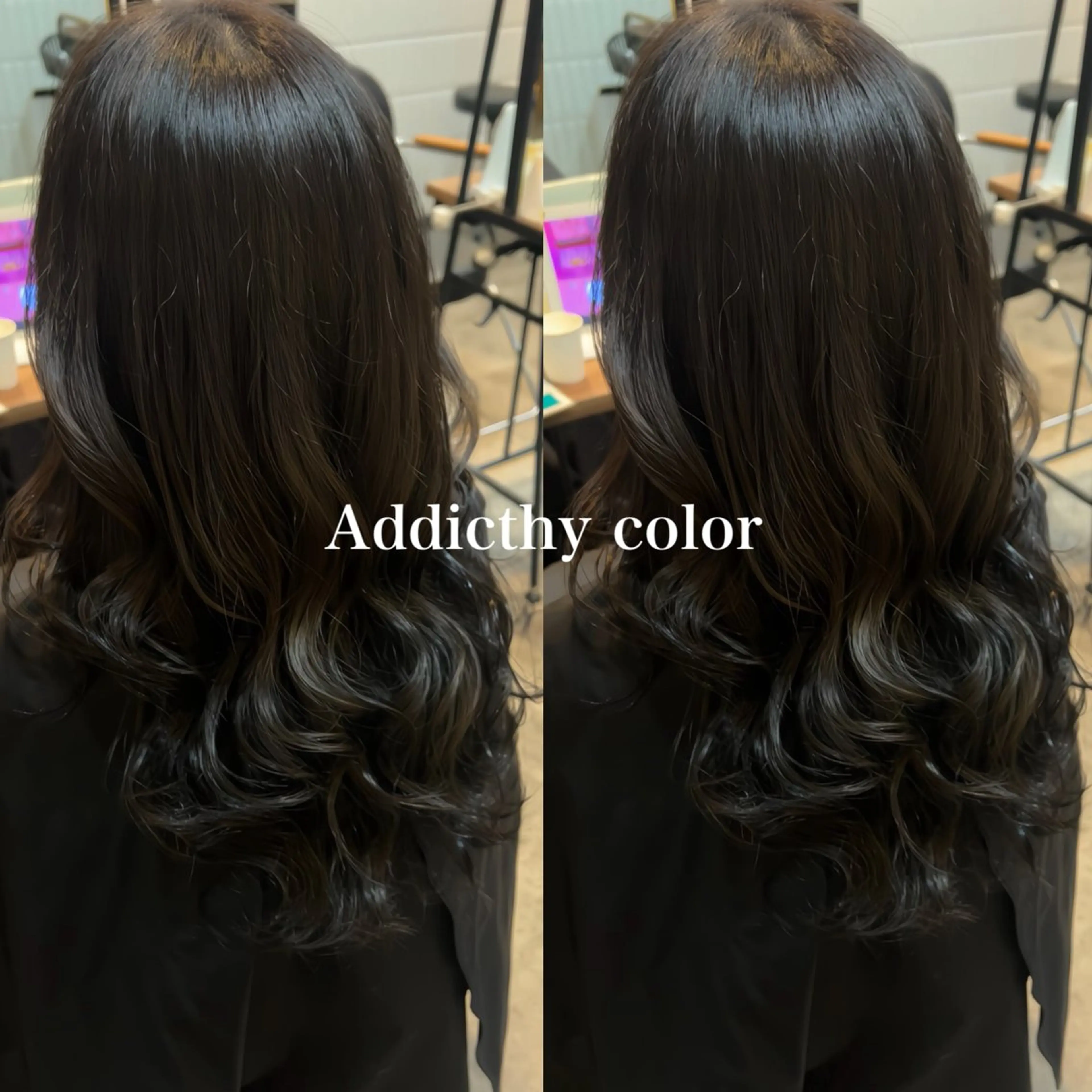 セミロング カット ヘアカラー 林田 もものヘアスタイル