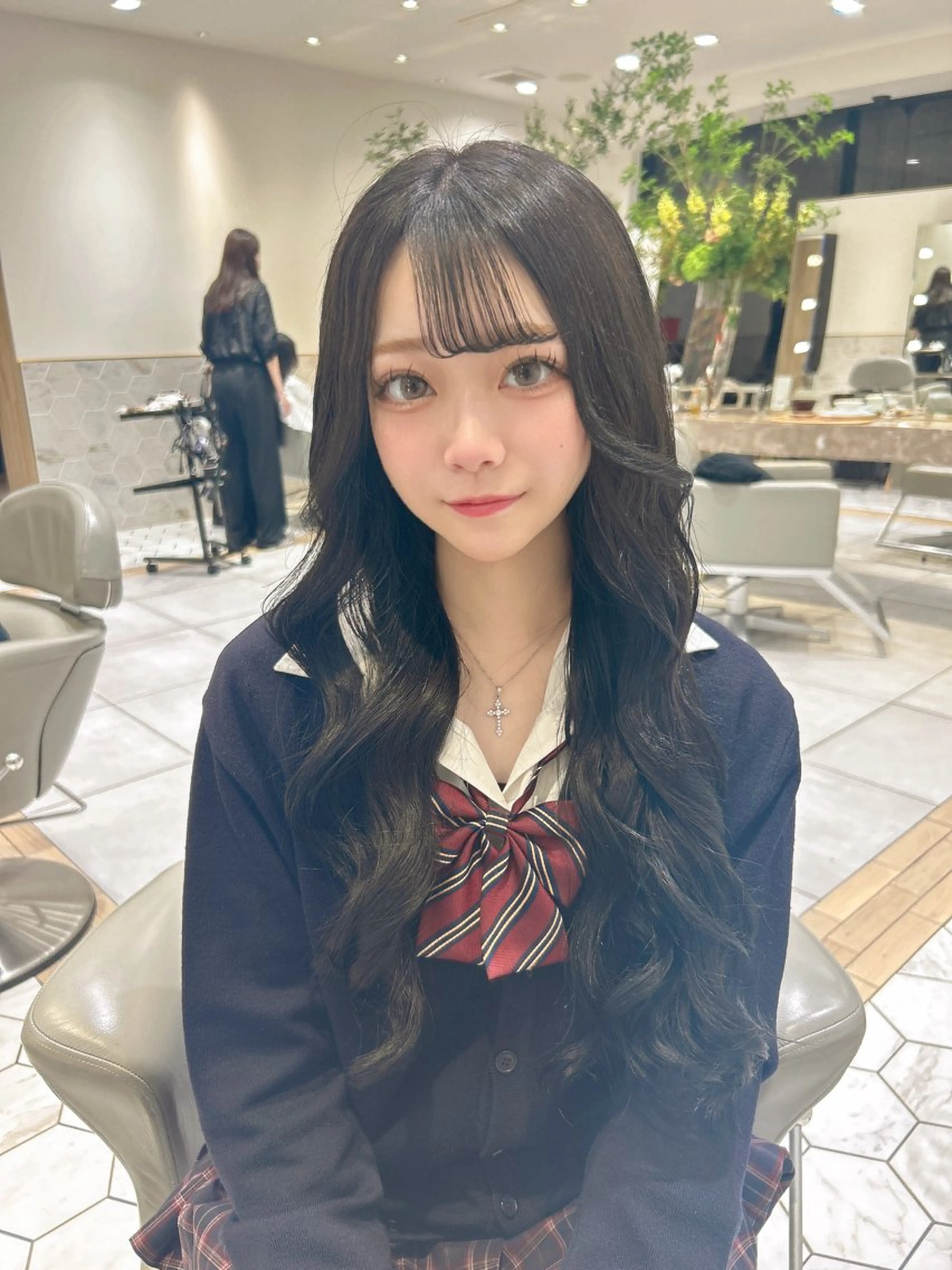 ロング カラー ヘアカラー costes 今井芽依のヘアスタイル