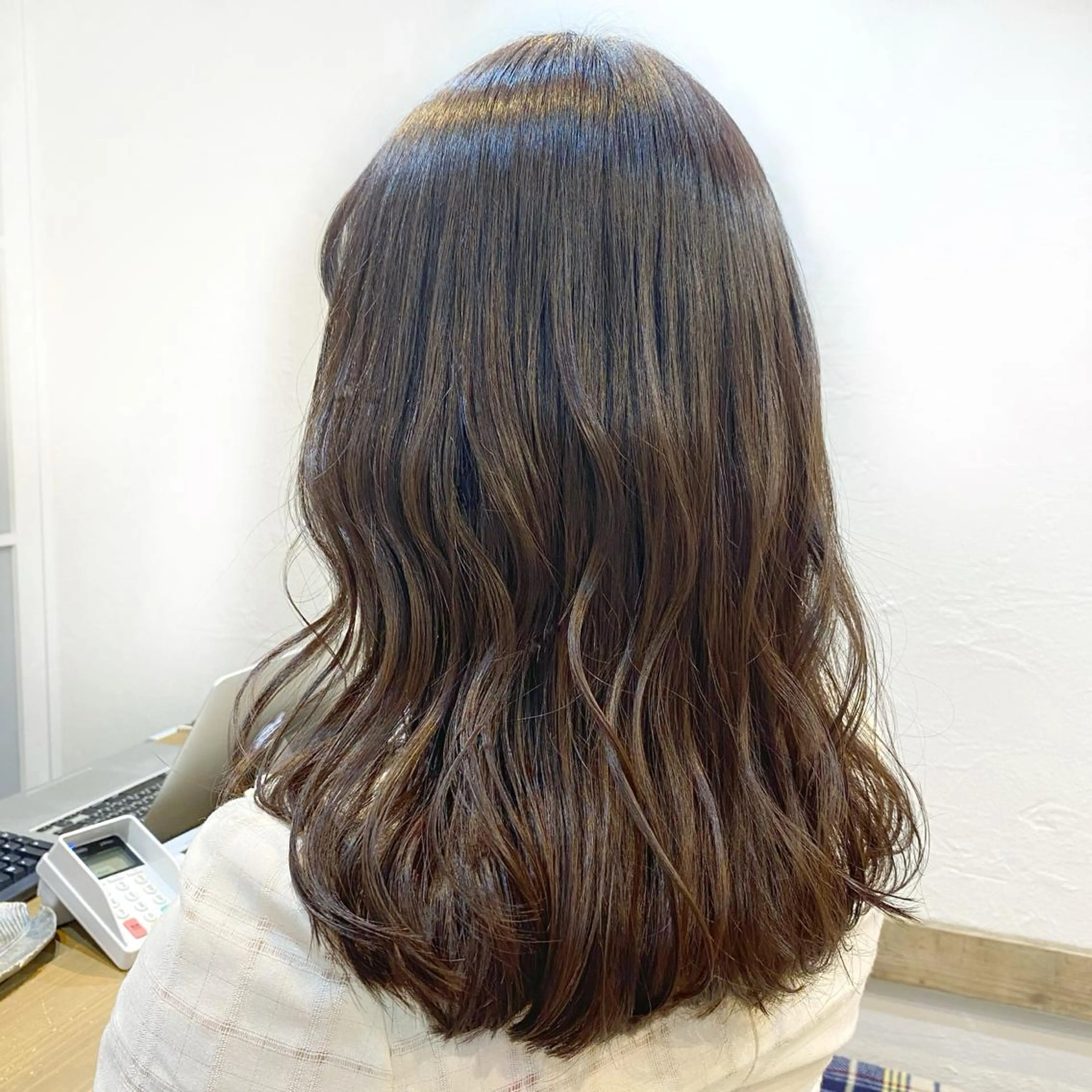 セミロング カラー ブラウンカラー モカブラウン 学生 トリートメント 韓国ヘア☁️ mitsukiのヘアスタイル